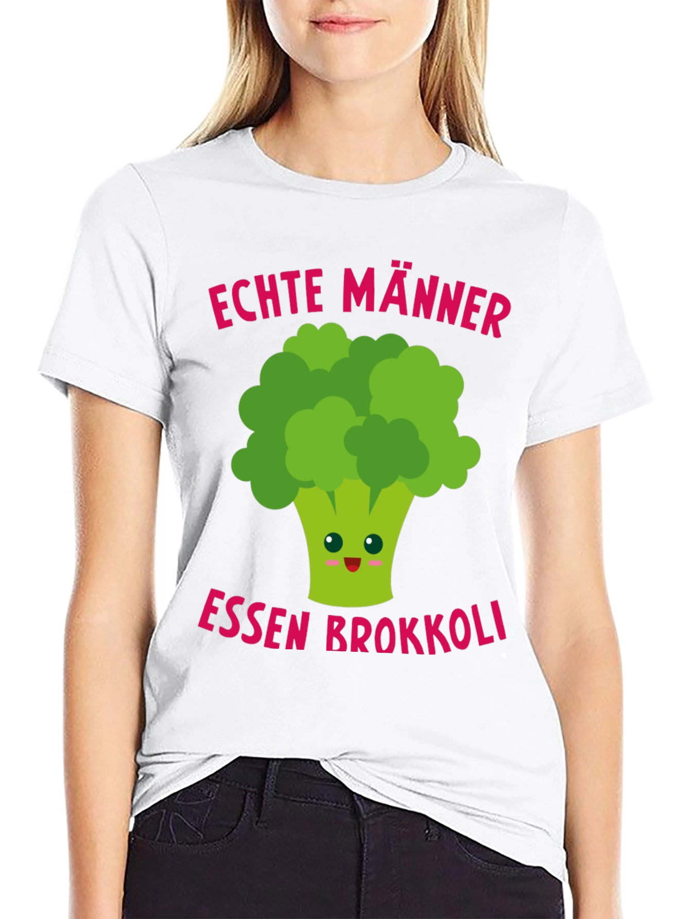 Funny Broccoli T-Shirt - Echte Männer Essen Brokkoli