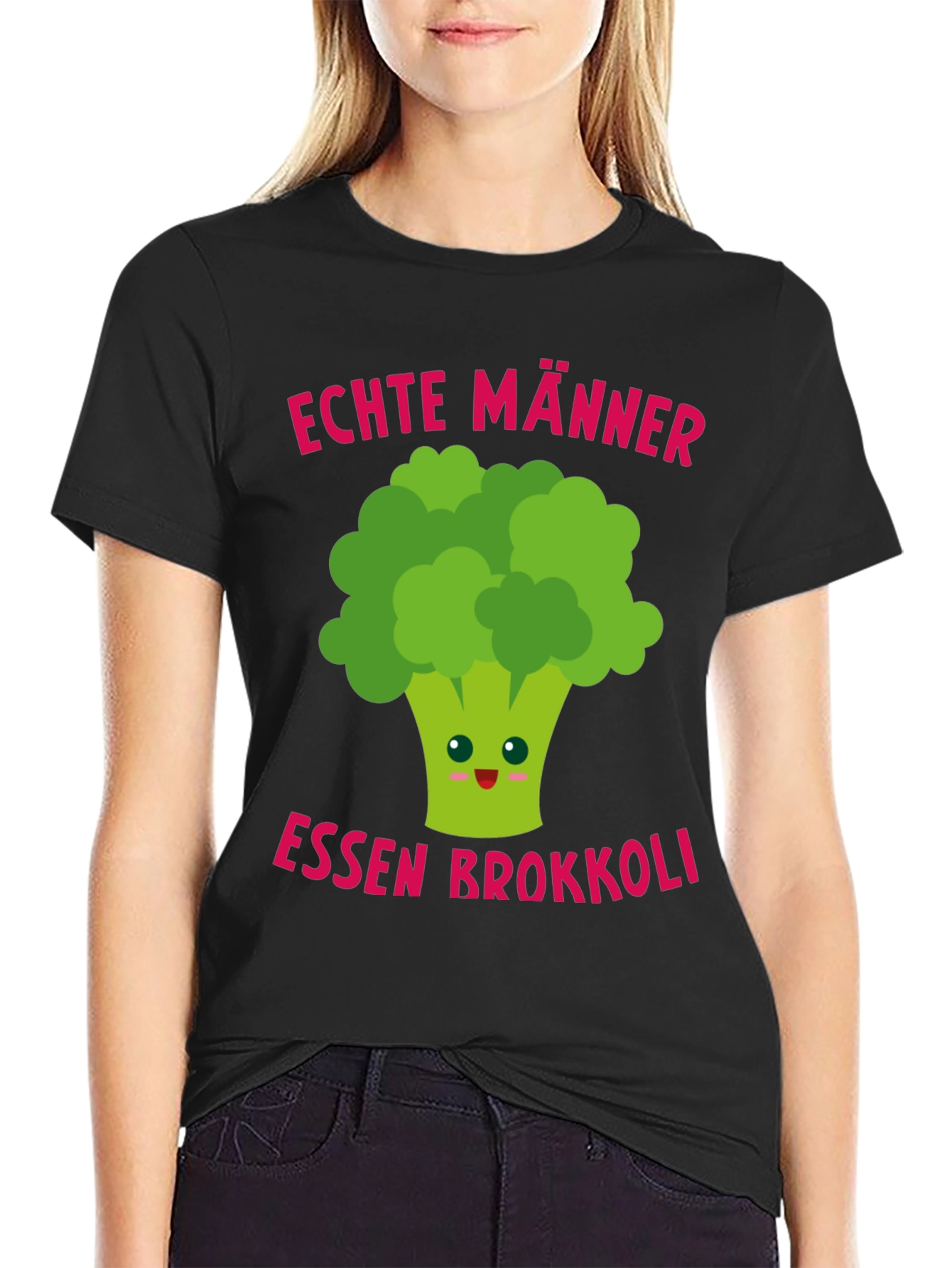 Funny Broccoli T-Shirt - Echte Männer Essen Brokkoli