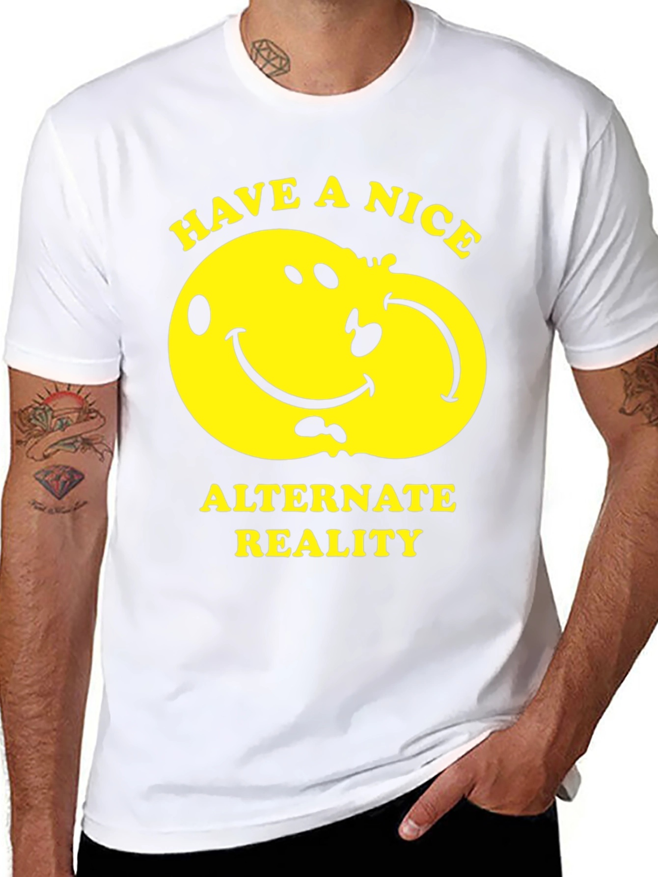 Alternate Reality Smiley Face Graphic Tee