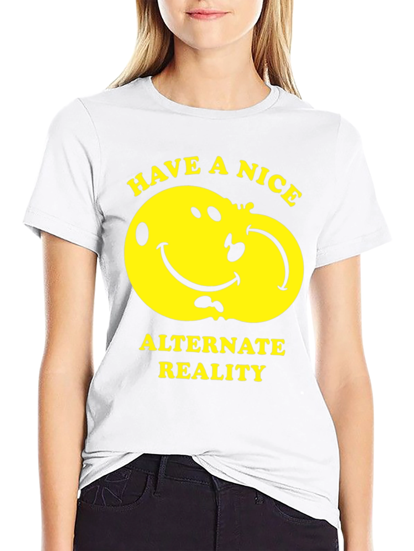 Alternate Reality Smiley Face Graphic Tee