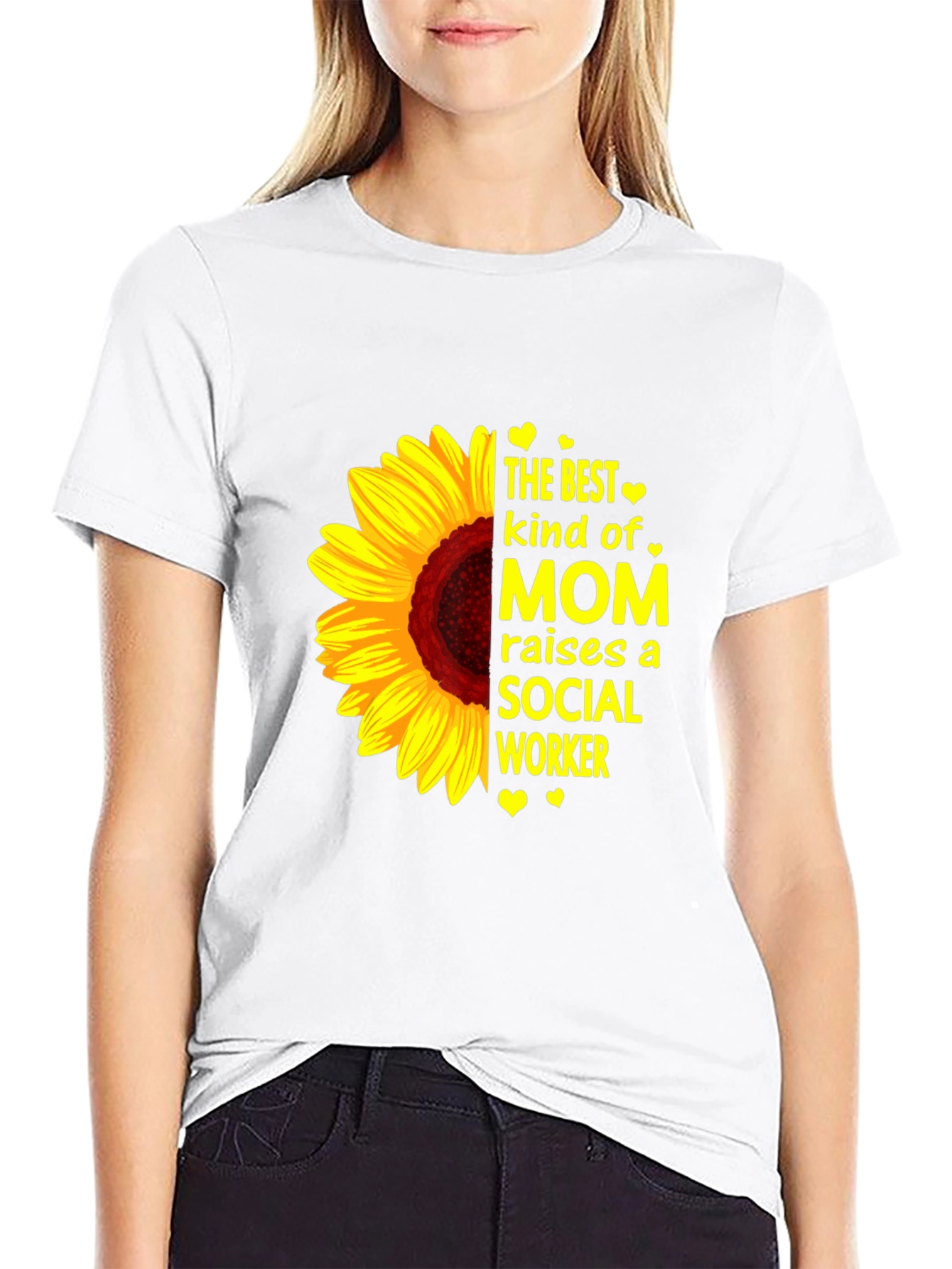 Sunflower Social Worker Mom T-Shirt