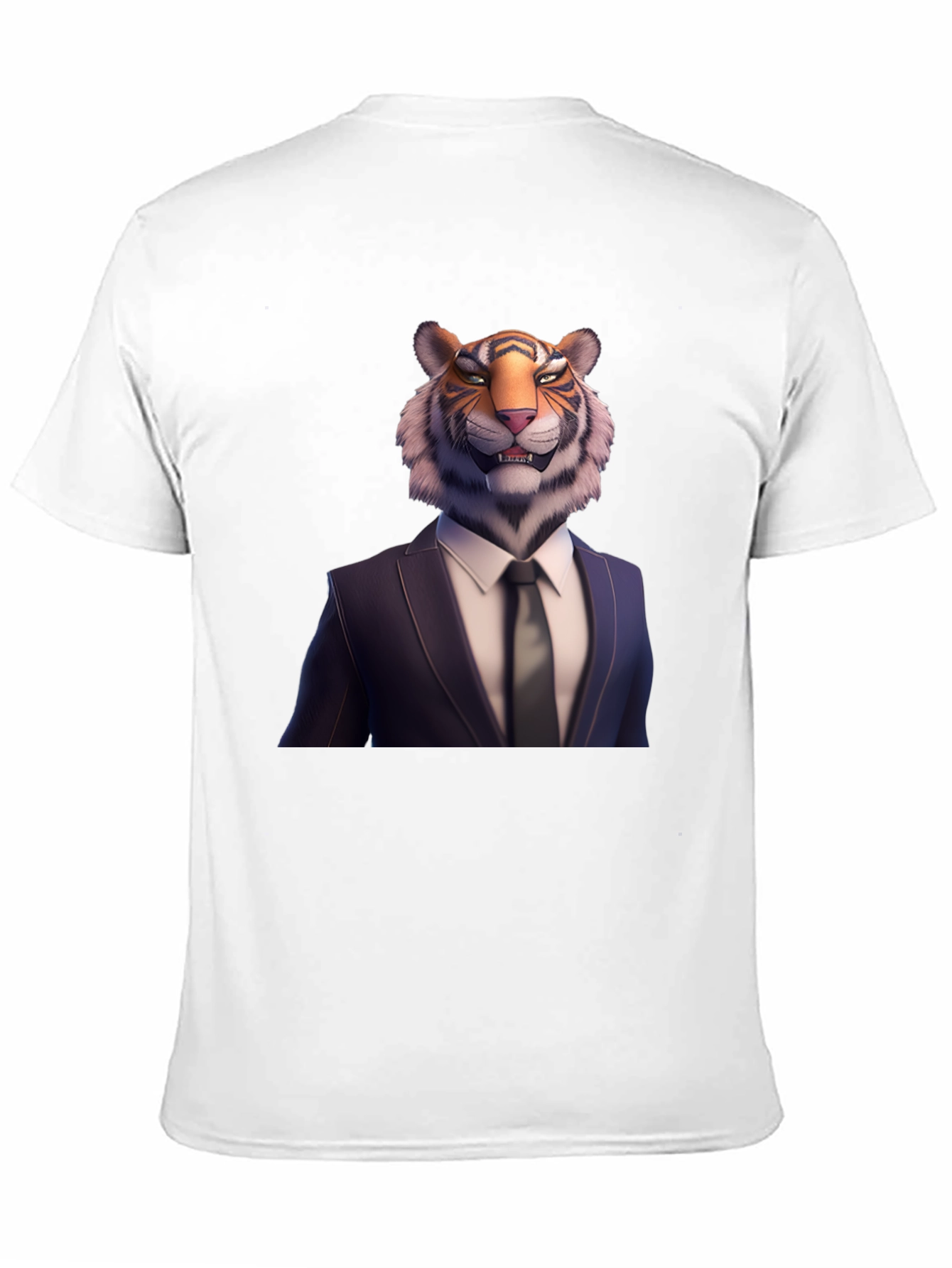 Tiger Head Suit T-Shirt | Unique Graphic Tee