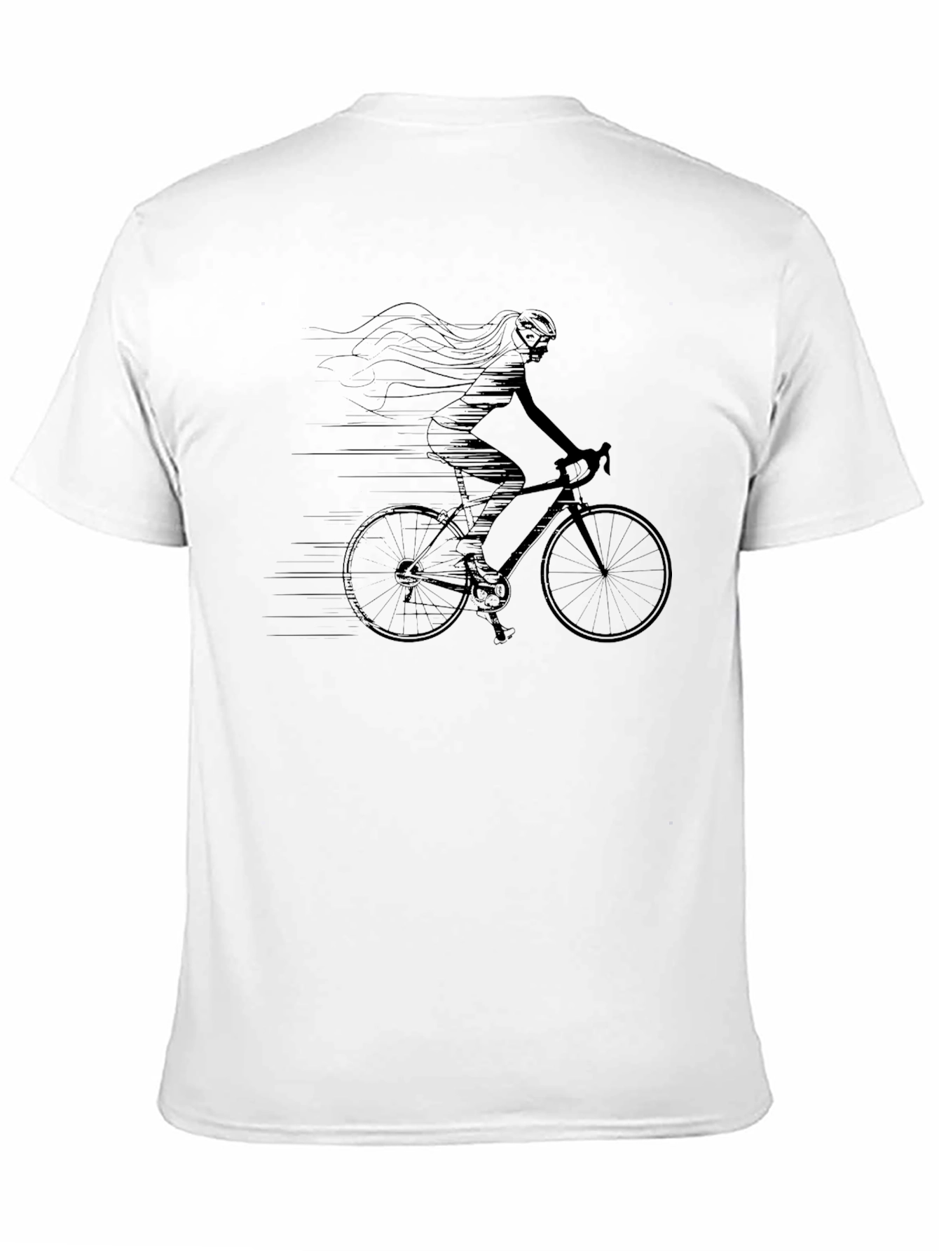Women Cyclist Graphic Tee - Black T-Shirt