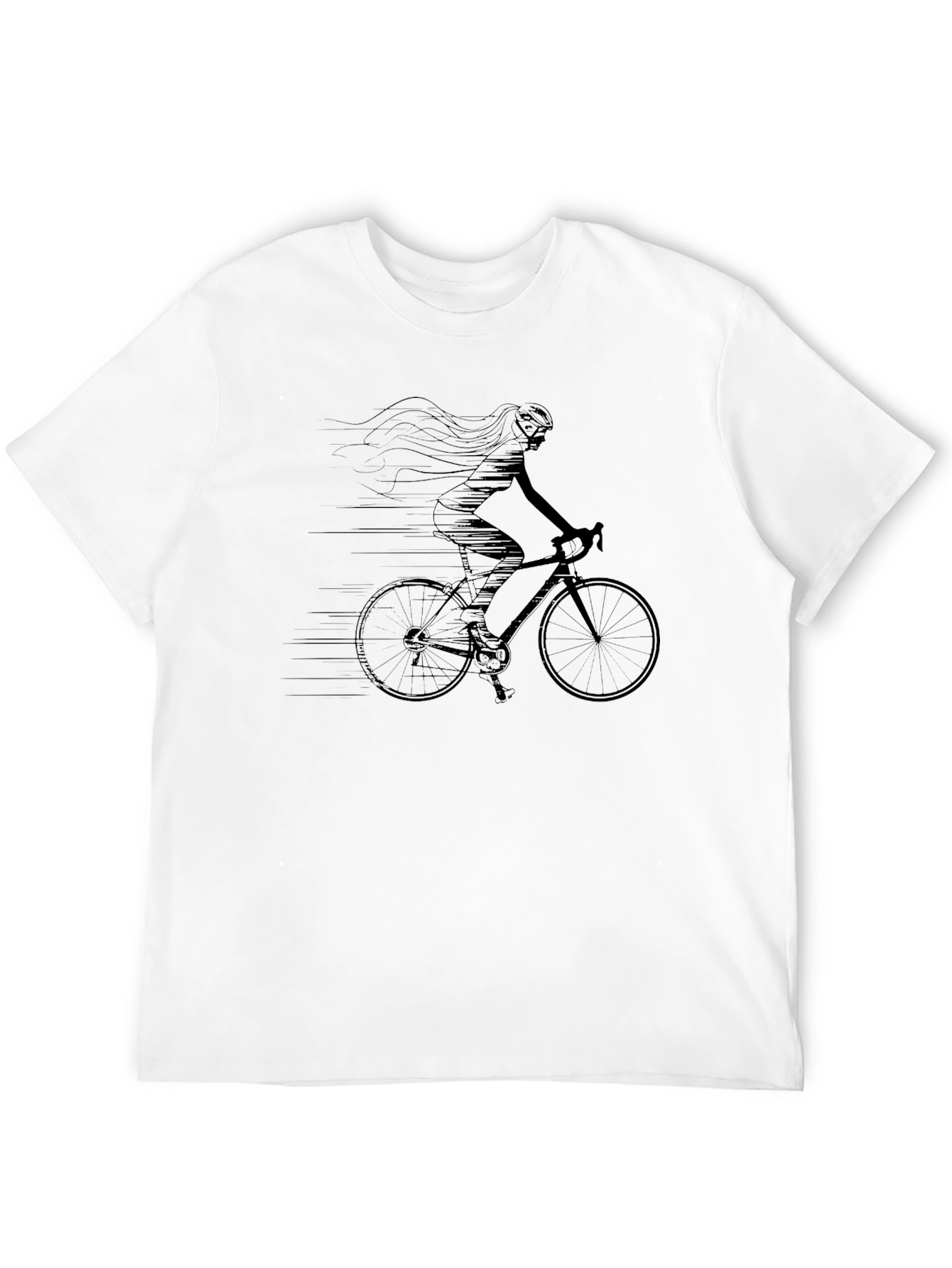 Women Cyclist Graphic Tee - Black T-Shirt