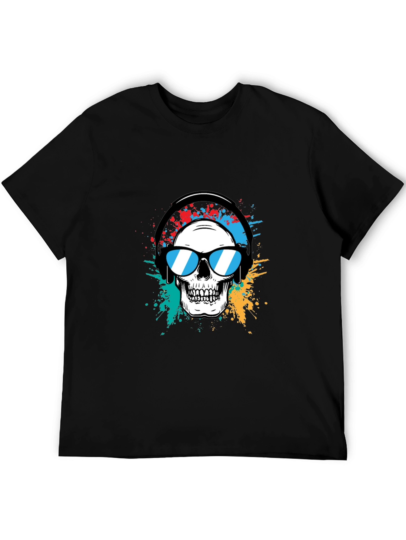 Skull Graphic Tee - Headphones & Shades