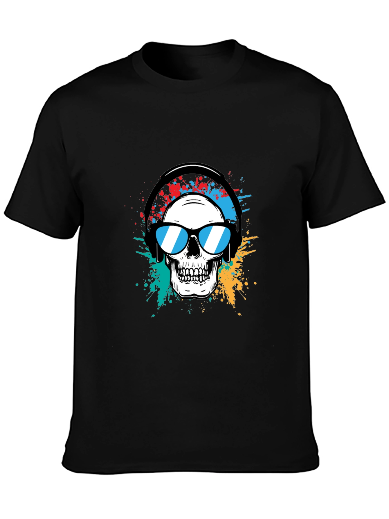 Skull Graphic Tee - Headphones & Shades