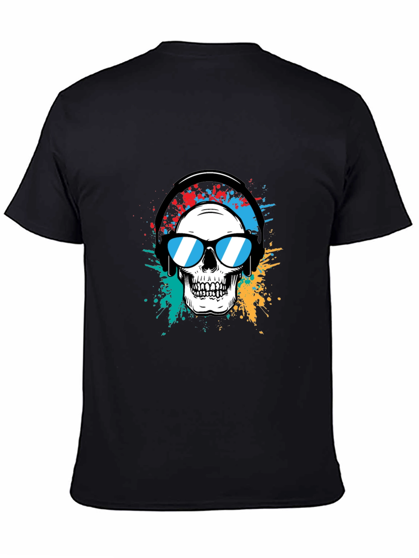 Skull Graphic Tee - Headphones & Shades
