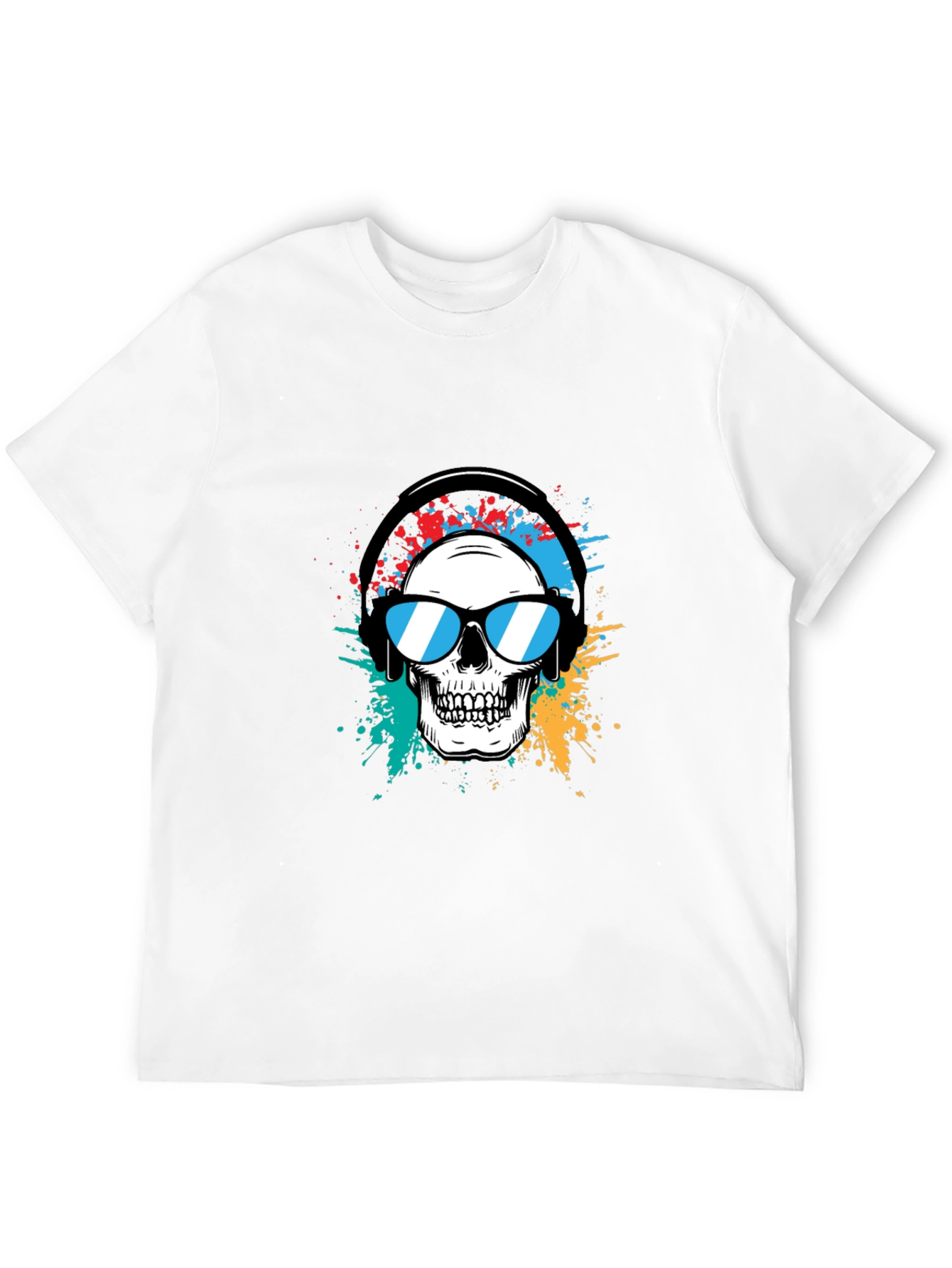Skull Graphic Tee - Headphones & Shades
