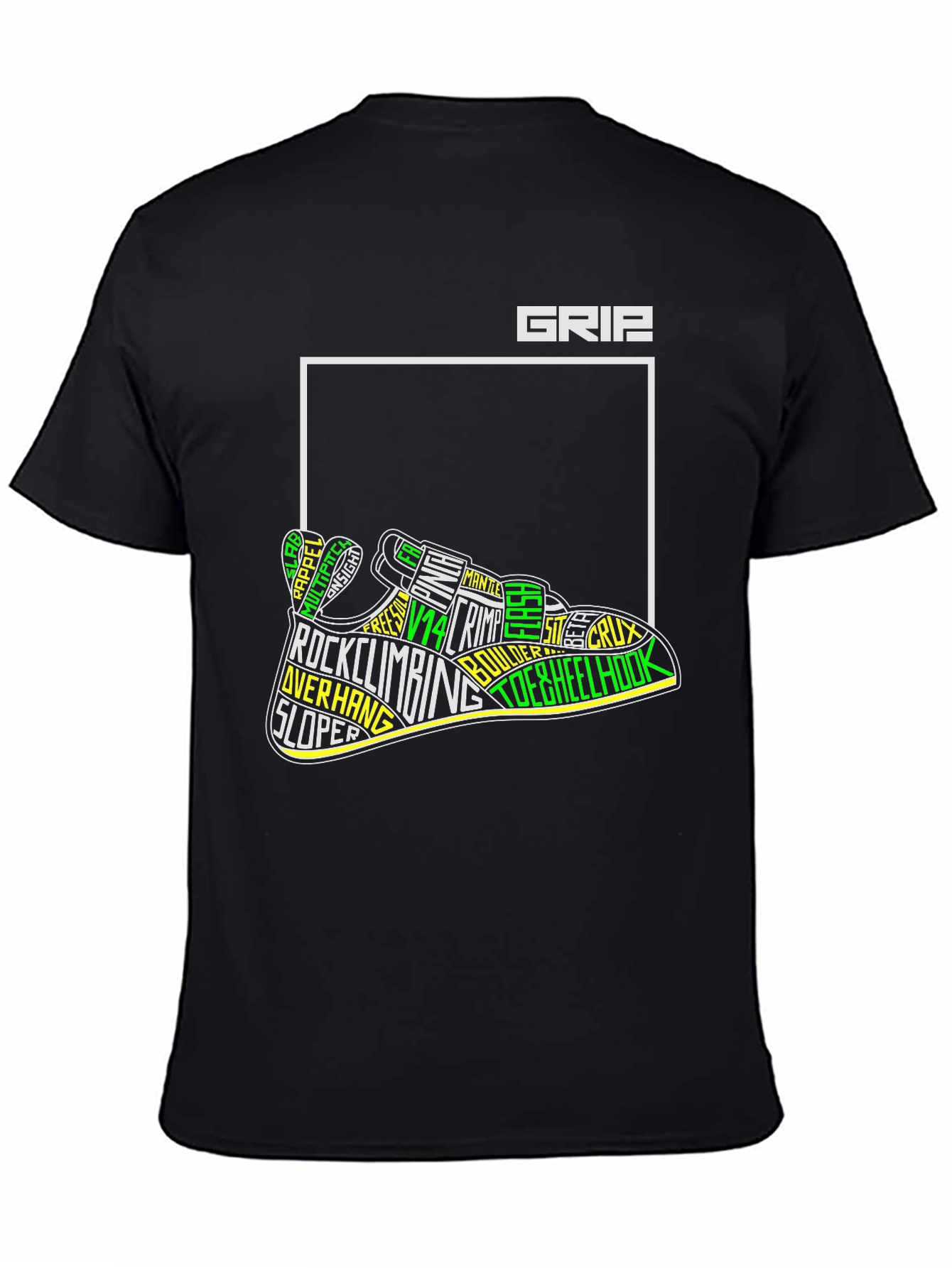 Grip Rock Climbing T-Shirt - Black