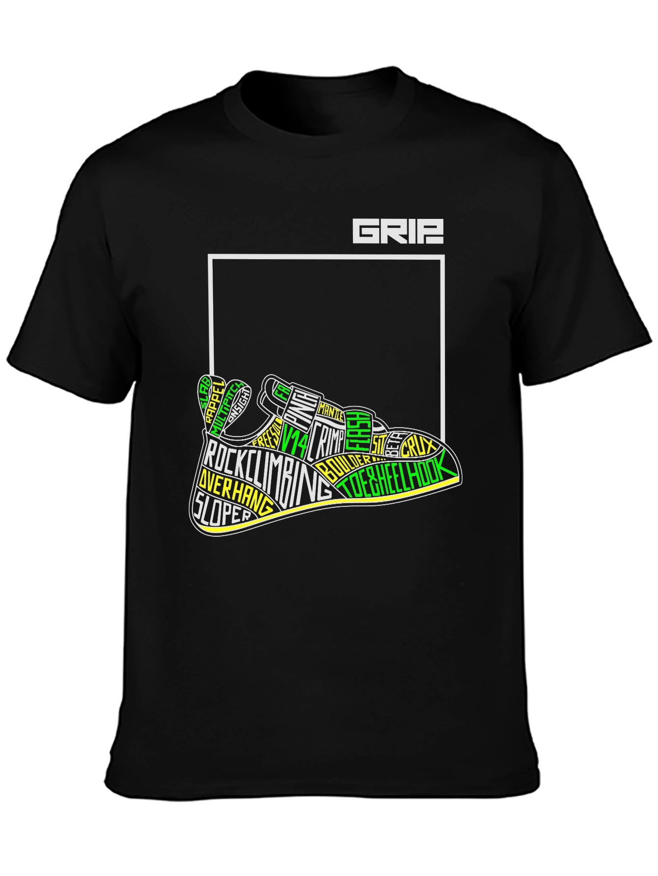 Grip Rock Climbing T-Shirt - Black