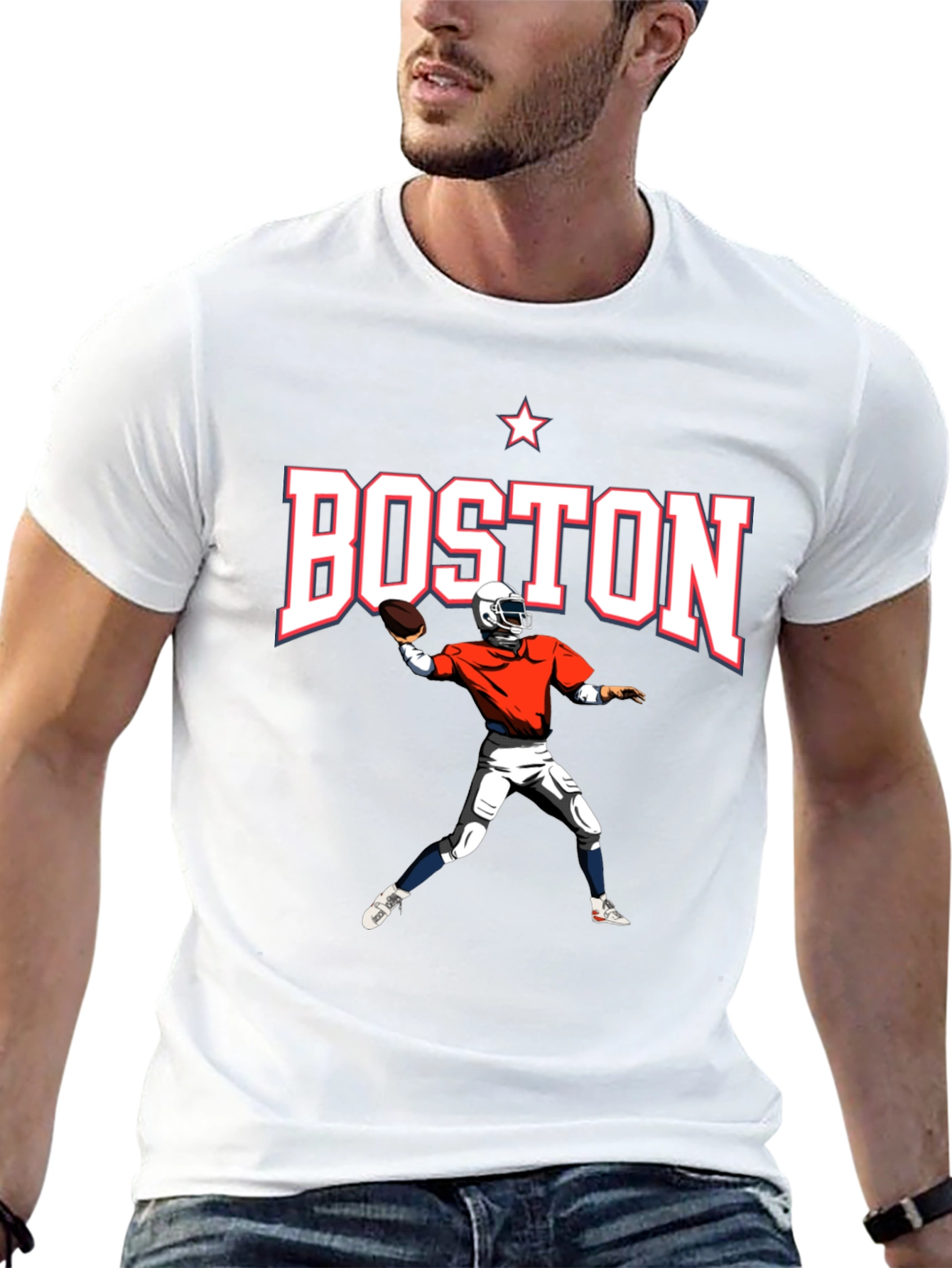 Boston Football Graphic T-Shirt
