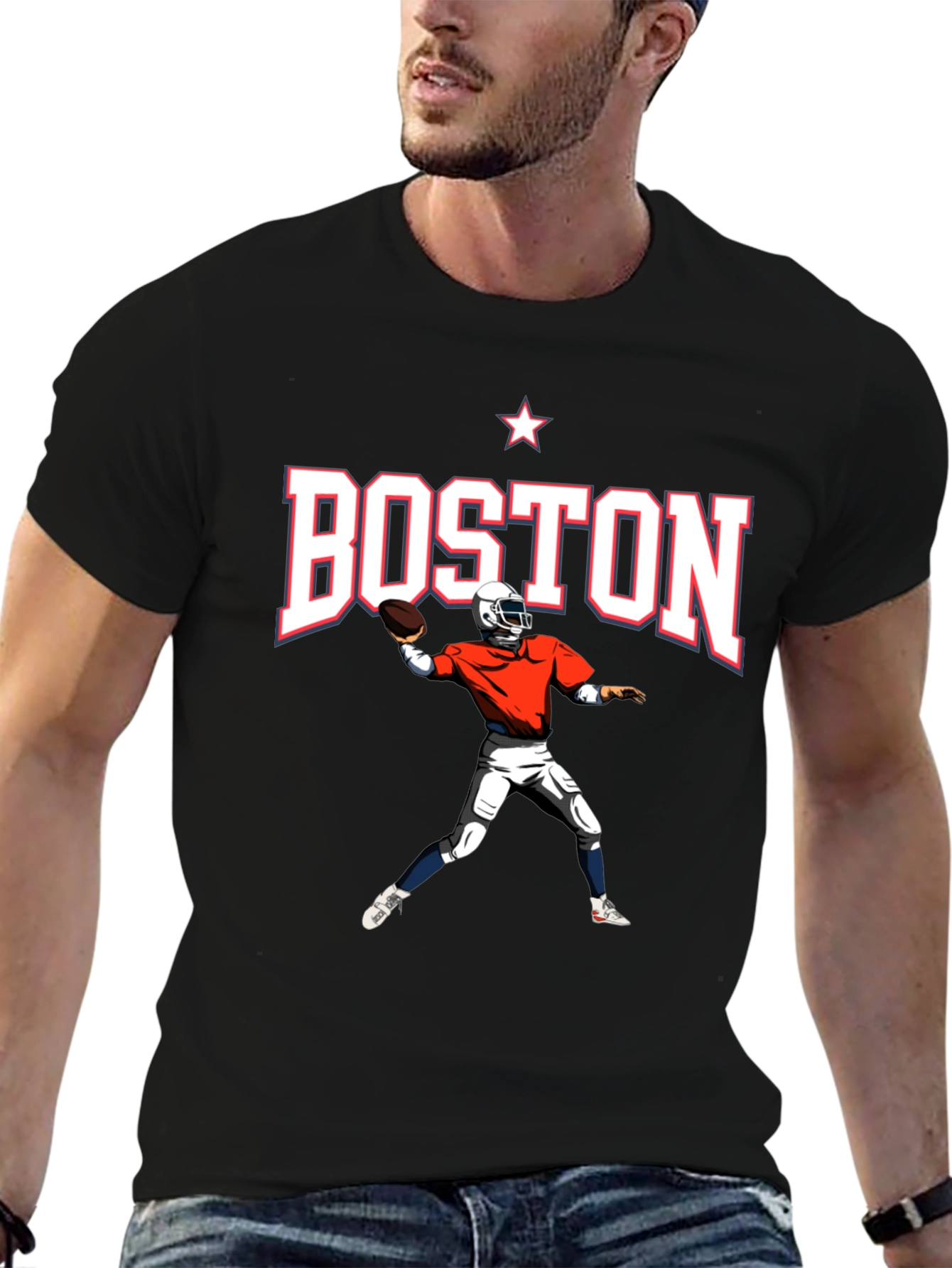 Boston Football Graphic T-Shirt