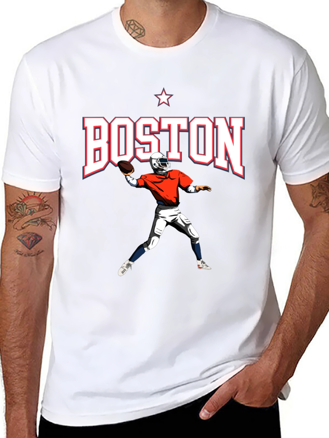 Boston Football Graphic T-Shirt