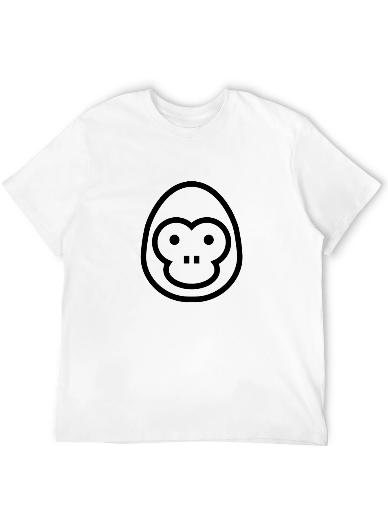 Graphic Monkey Tee - Black Cotton T-Shirt
