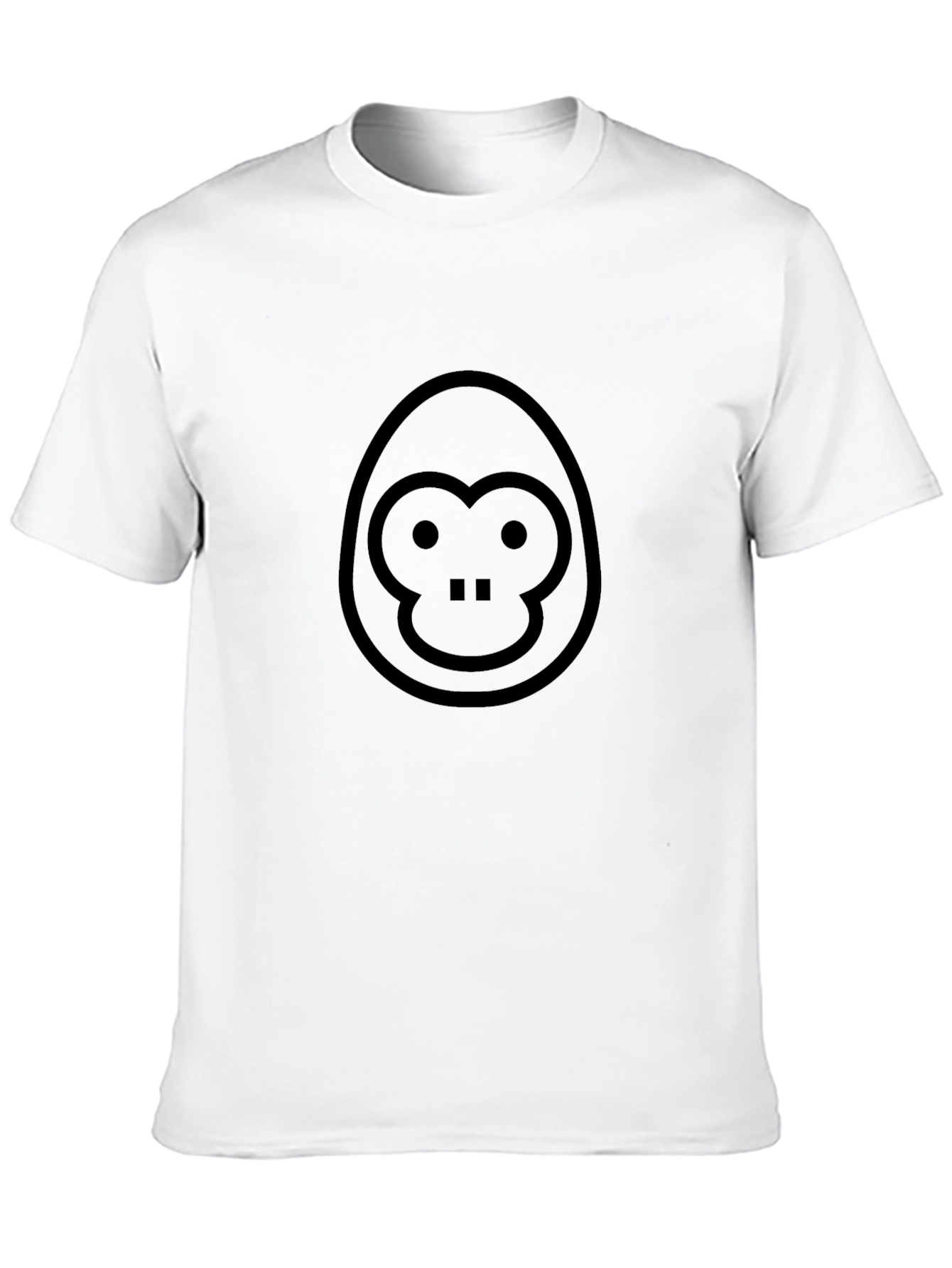 Graphic Monkey Tee - Black Cotton T-Shirt