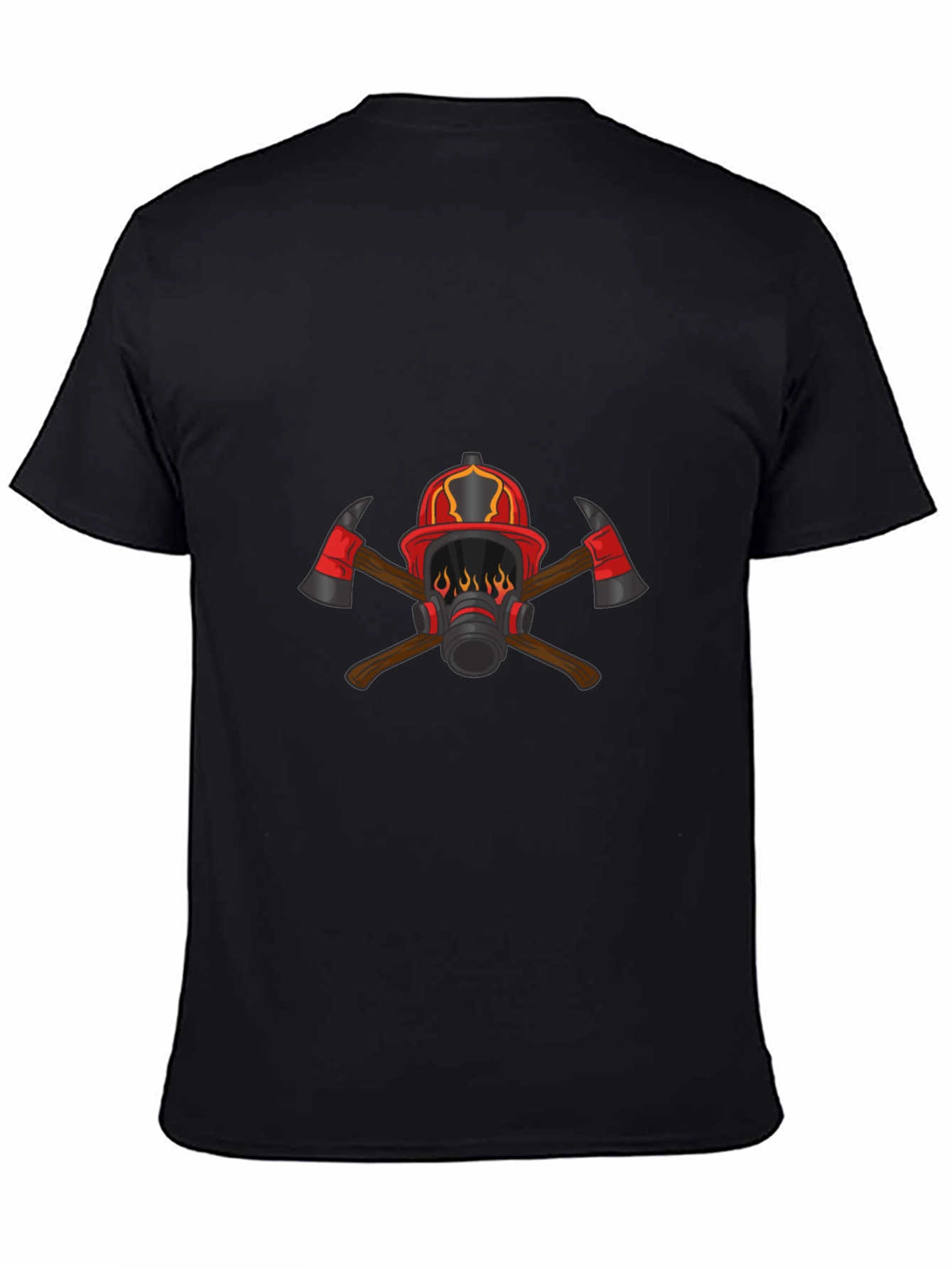 Firefighter Graphic Tee - Axes & Helmet Design