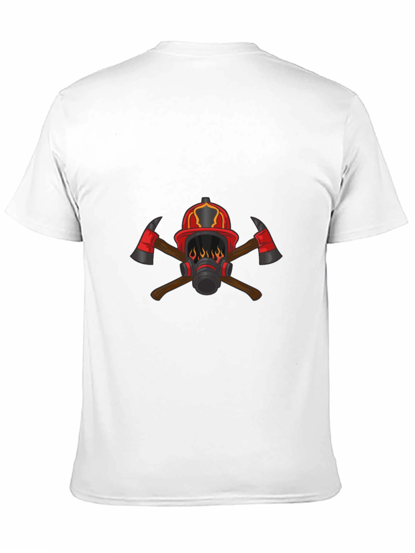 Firefighter Graphic Tee - Axes & Helmet Design