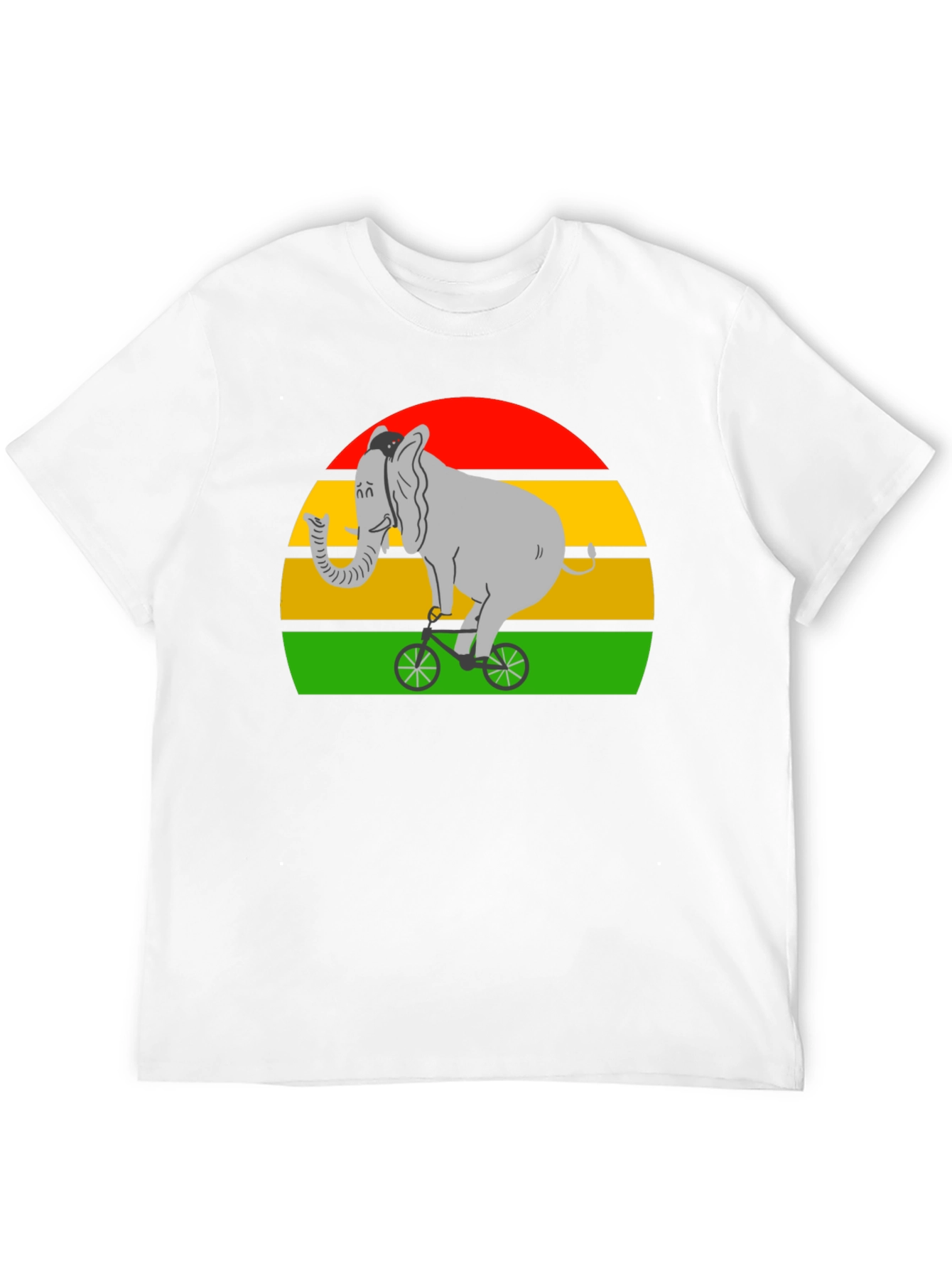 Elephant on Bicycle T-Shirt - Fun Graphic Tee
