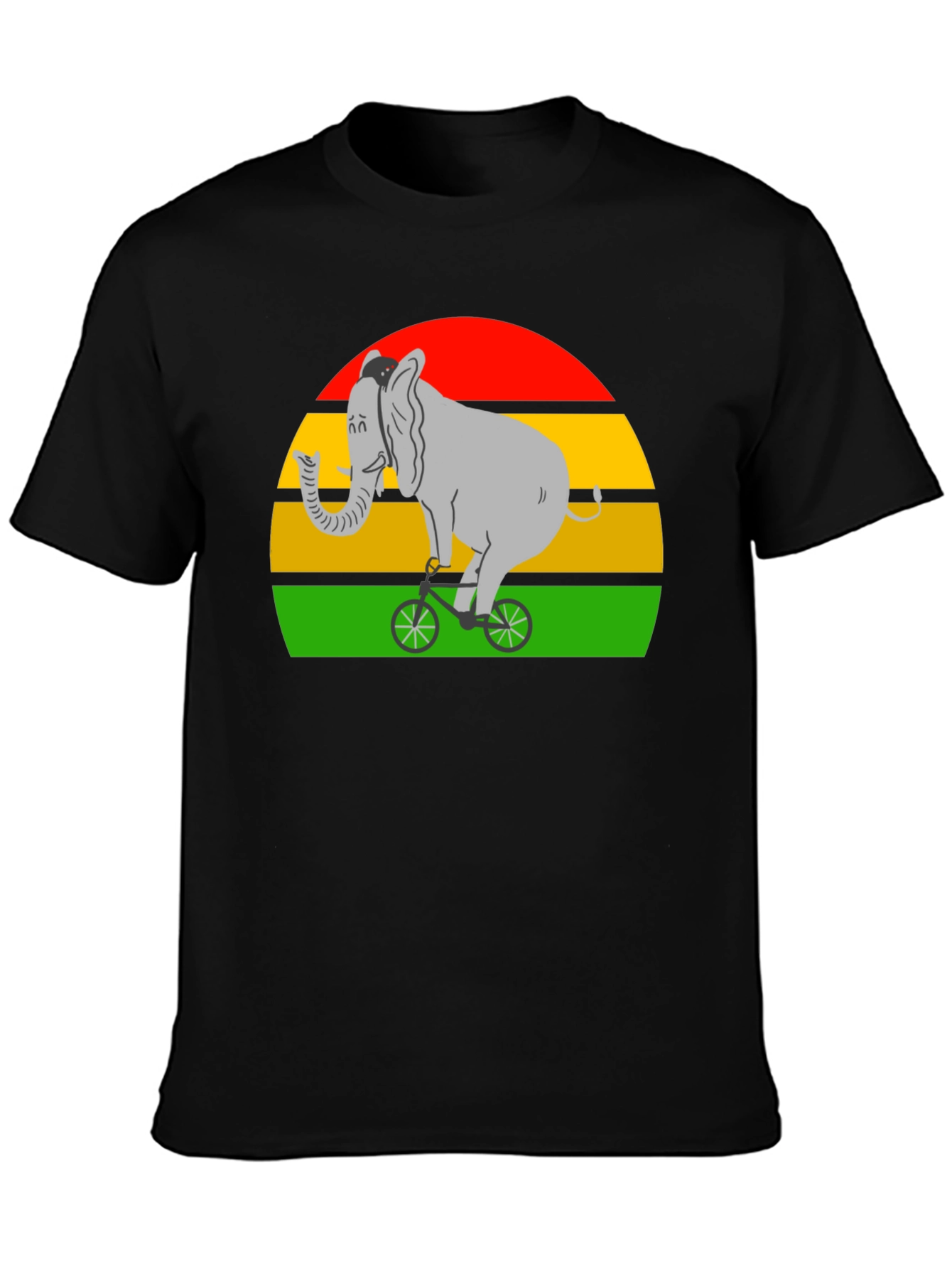 Elephant on Bicycle T-Shirt - Fun Graphic Tee
