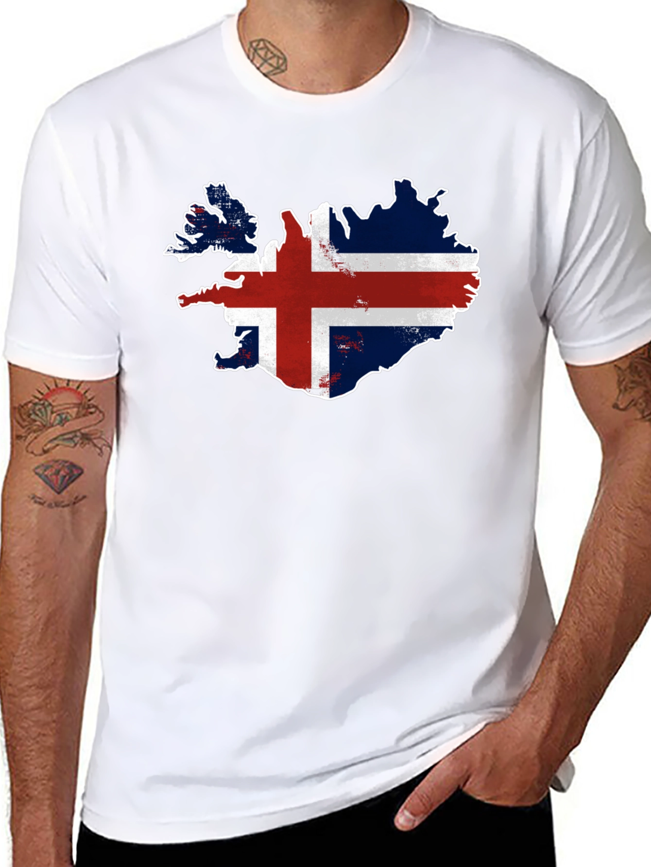 Iceland Flag Map T-Shirt - Patriotic Pride