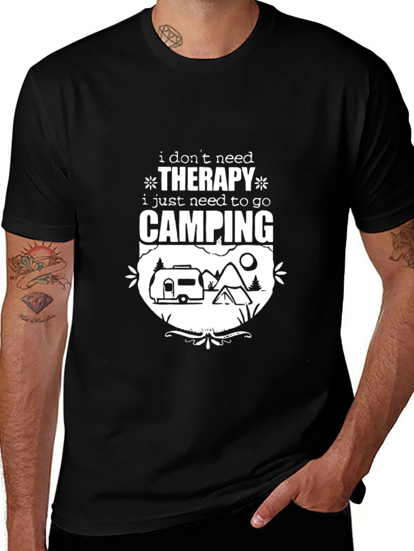 Camping Therapy T-Shirt - Outdoor Adventure Tee