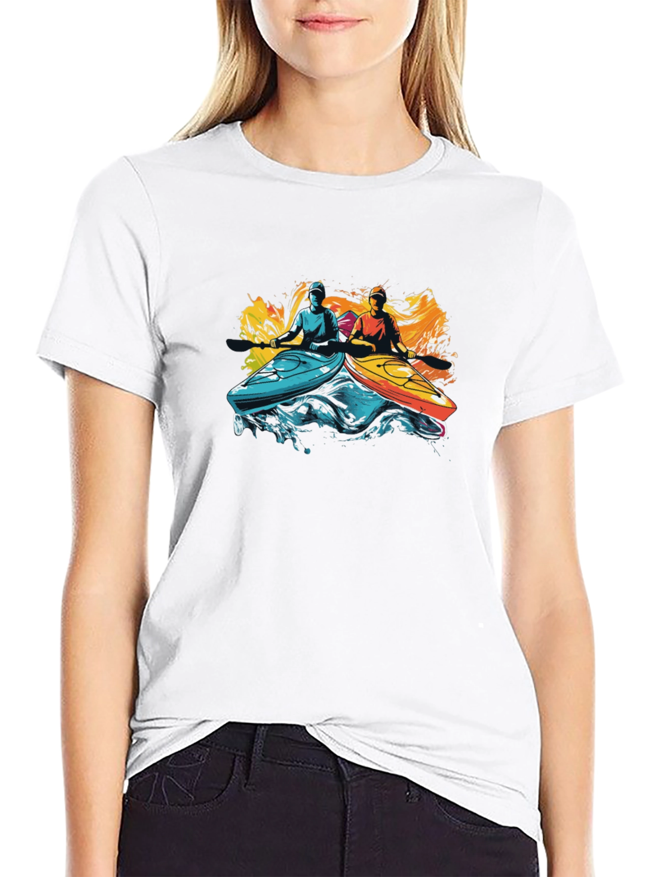 Kayaking Adventure Black T-Shirt