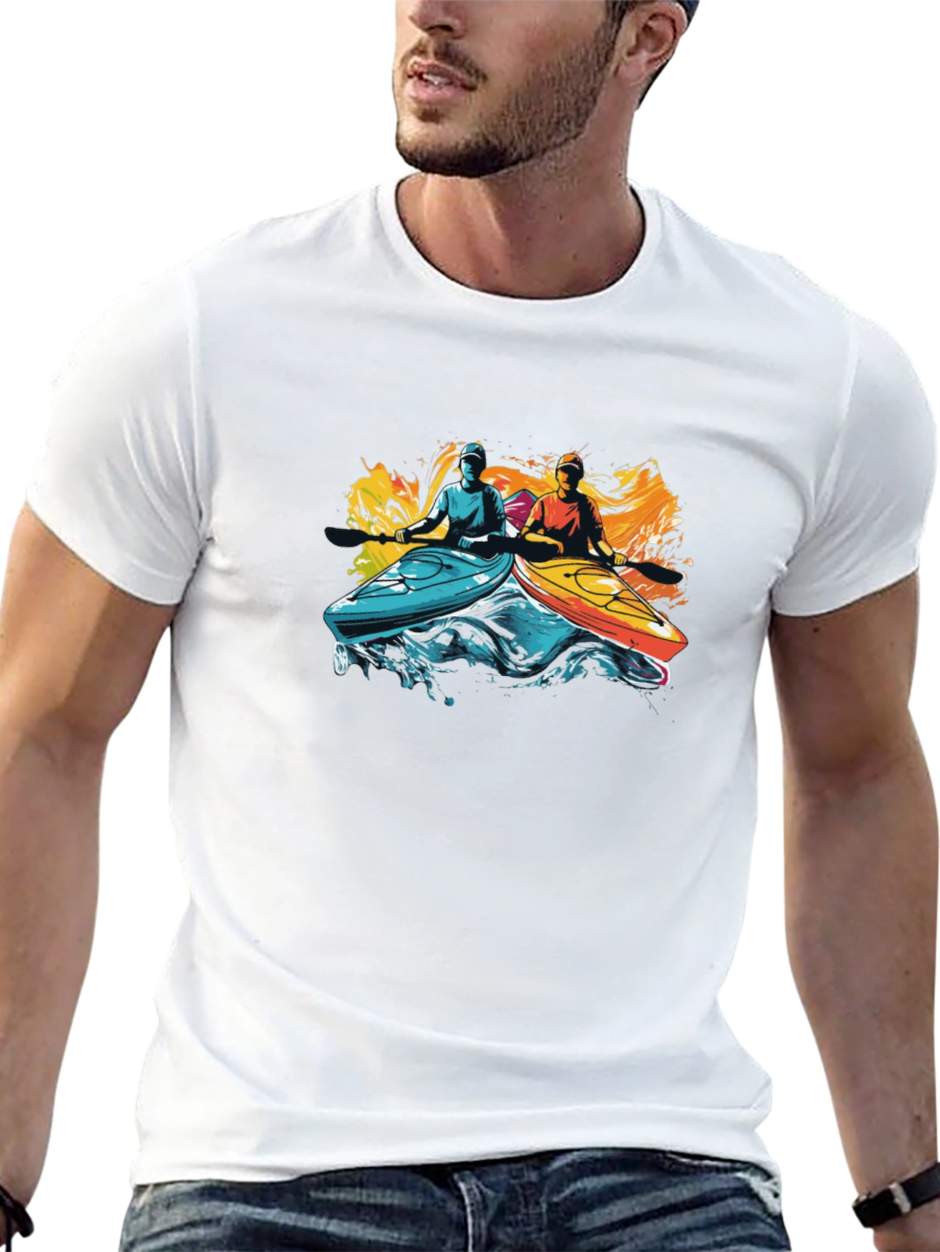 Kayaking Adventure Black T-Shirt