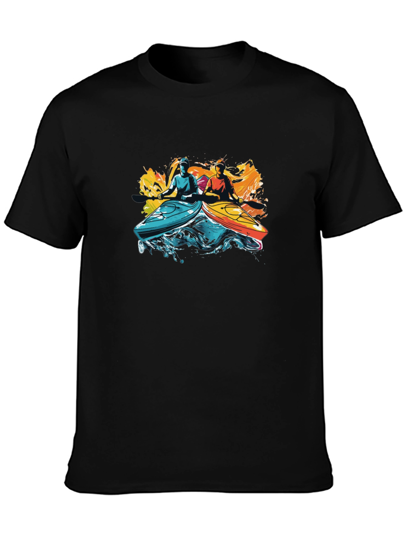 Kayaking Adventure Black T-Shirt