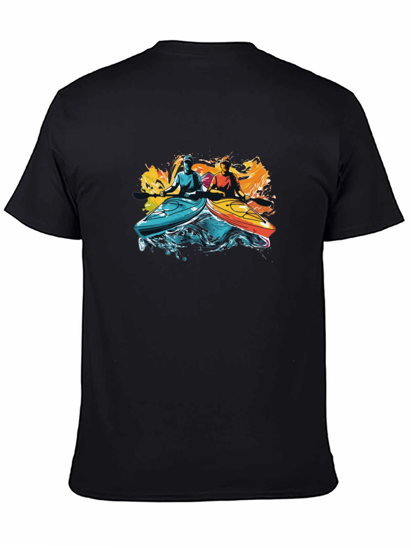 Kayaking Adventure Black T-Shirt