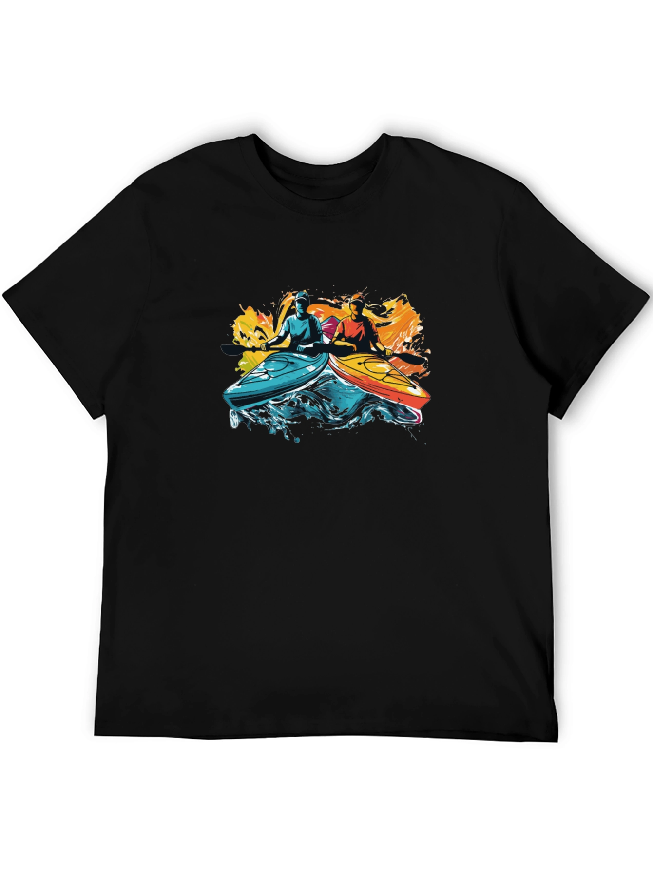 Kayaking Adventure Black T-Shirt