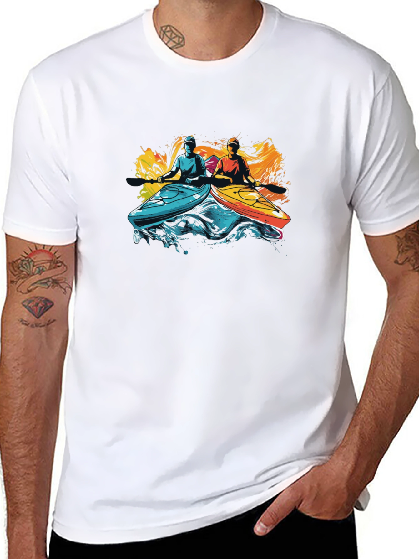 Kayaking Adventure Black T-Shirt