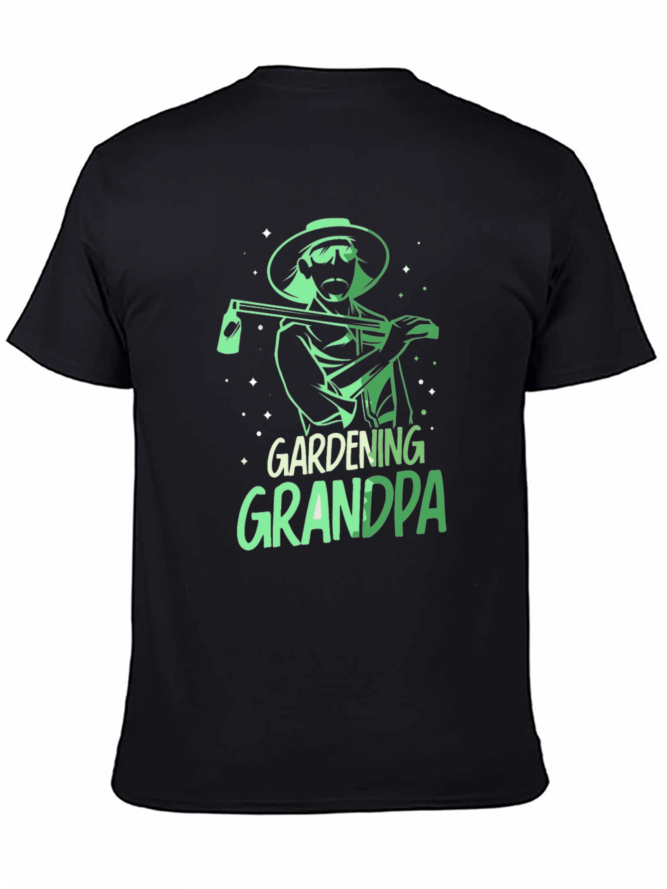 Gardening Grandpa T-Shirt - Black Graphic Tee
