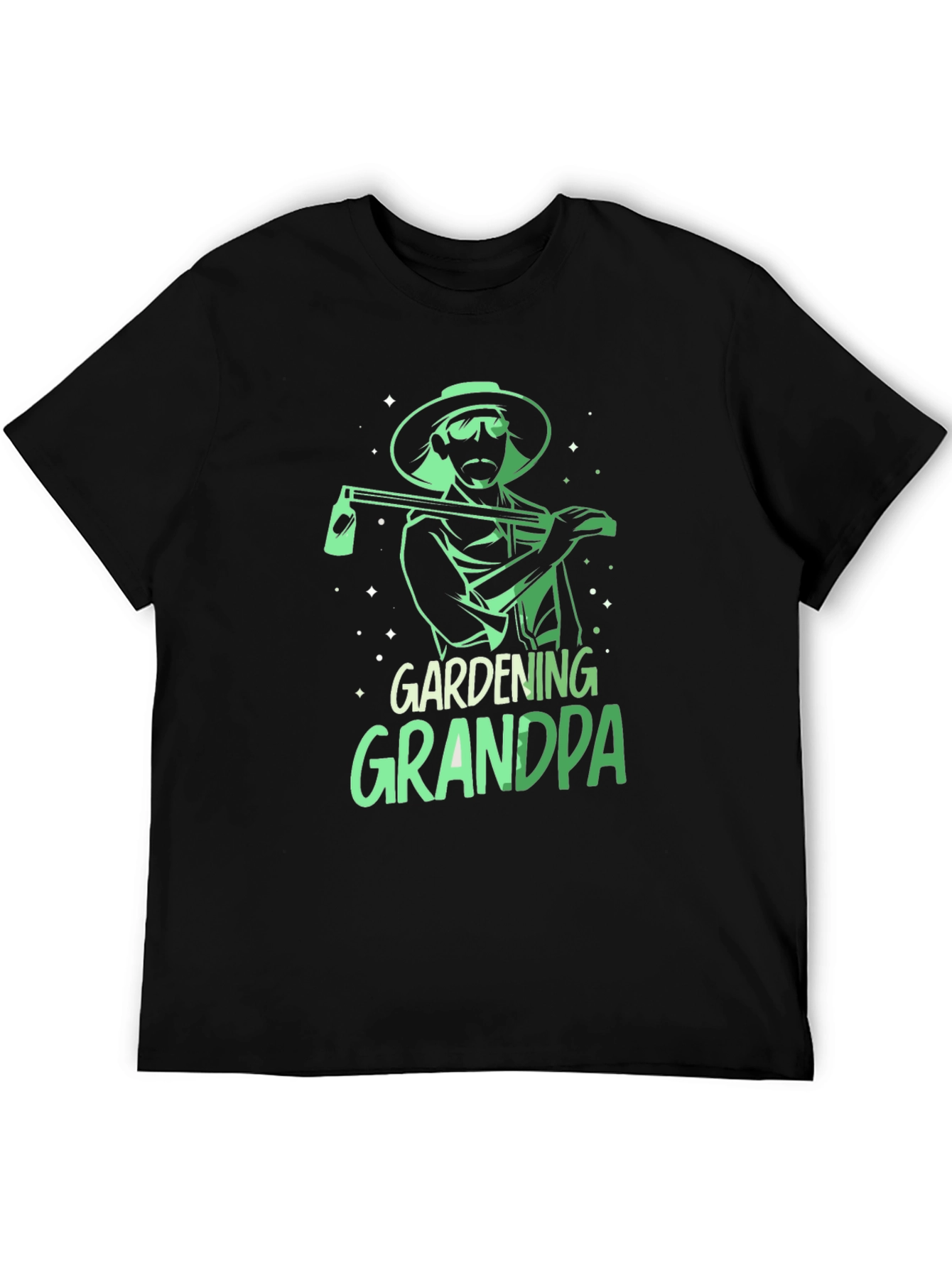 Gardening Grandpa T-Shirt - Black Graphic Tee