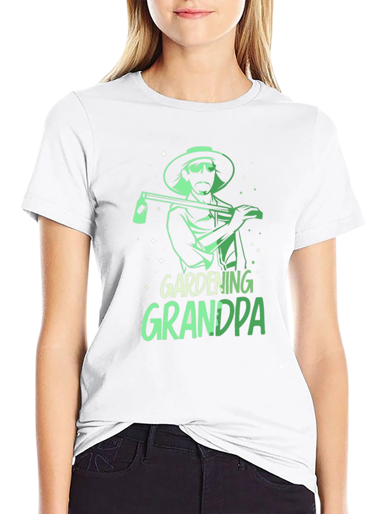 Gardening Grandpa T-Shirt - Black Graphic Tee
