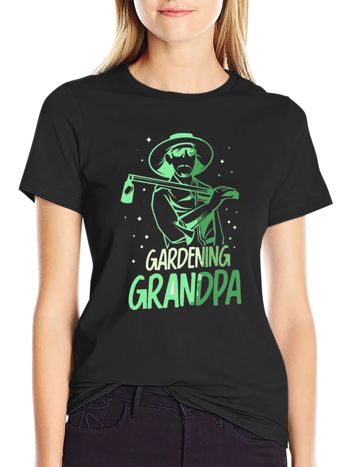 Gardening Grandpa T-Shirt - Black Graphic Tee
