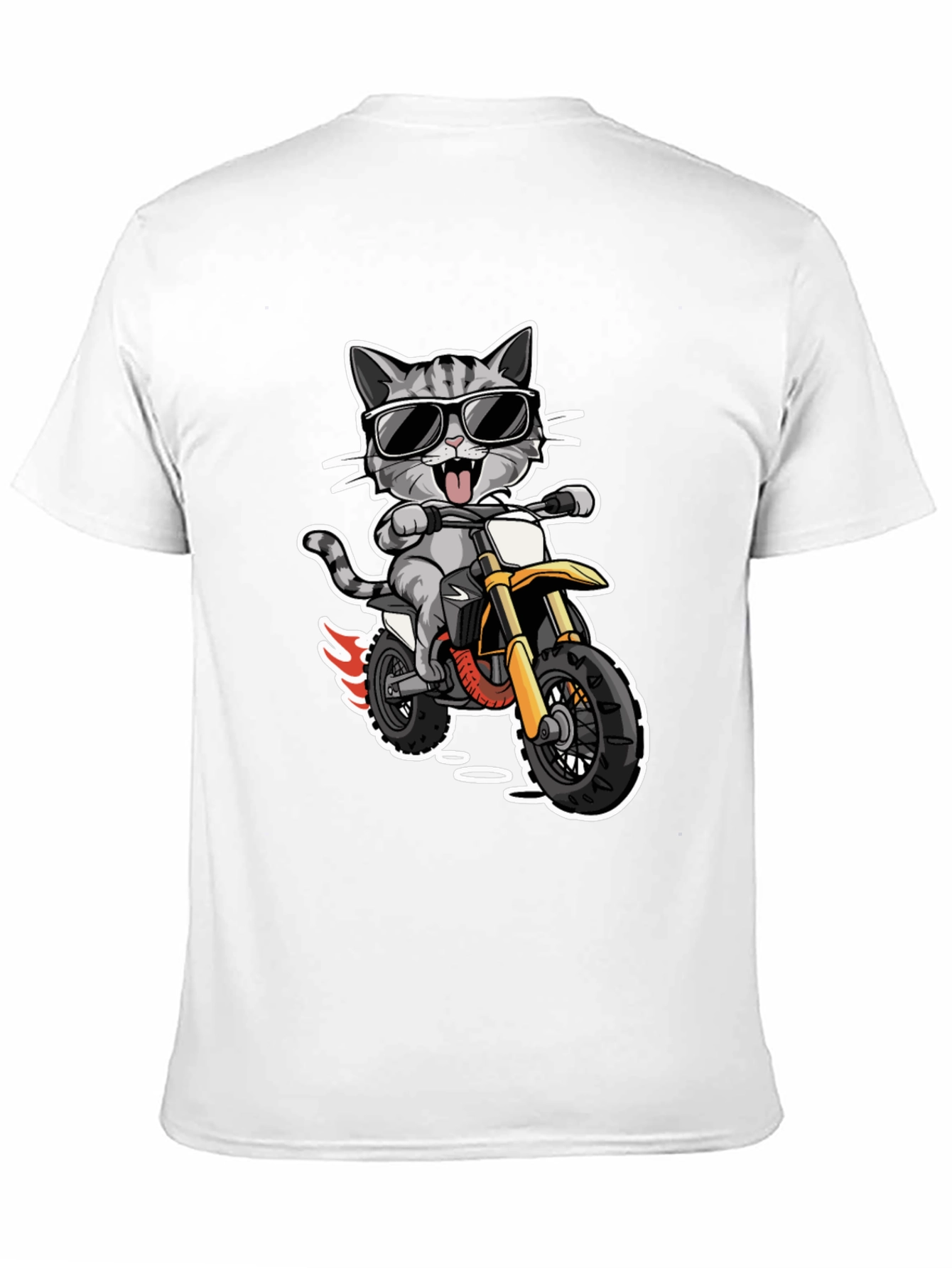 Cool Cat Rider T-Shirt - Motorcycle Kitten Tee