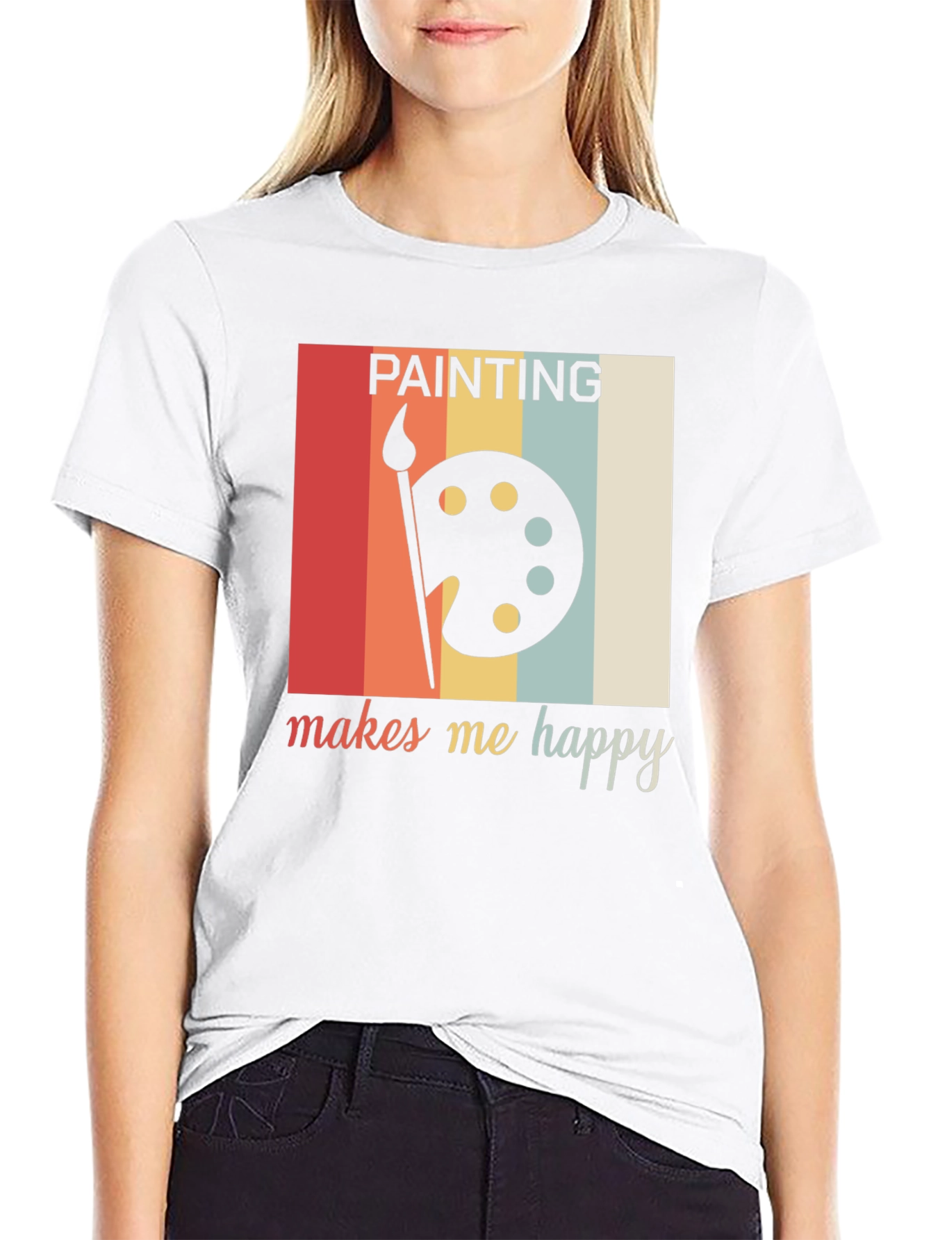 Painting Makes Me Happy Graphic Tee
