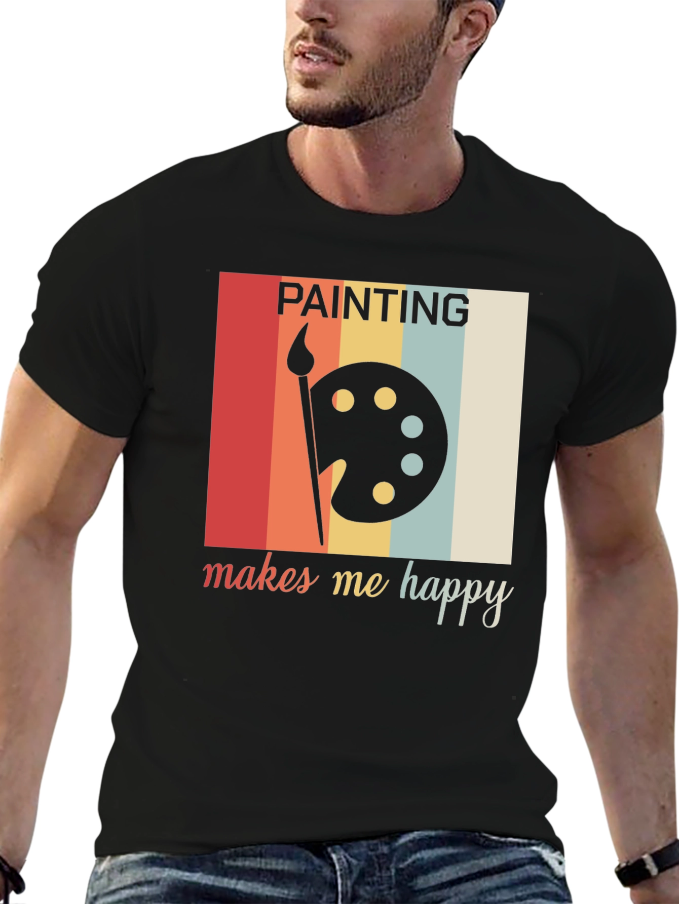 Painting Makes Me Happy Graphic Tee