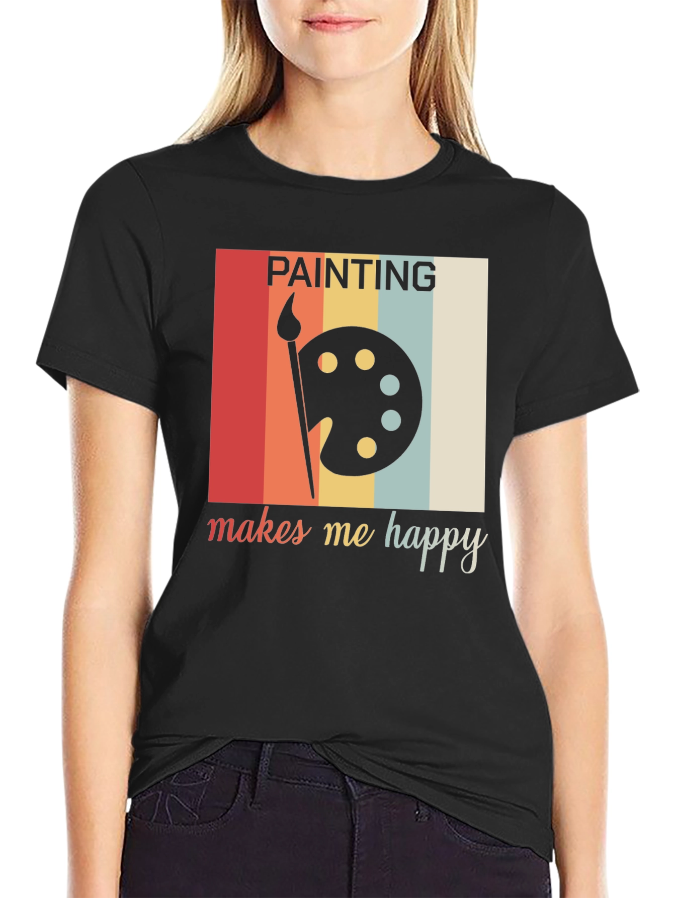 Painting Makes Me Happy Graphic Tee