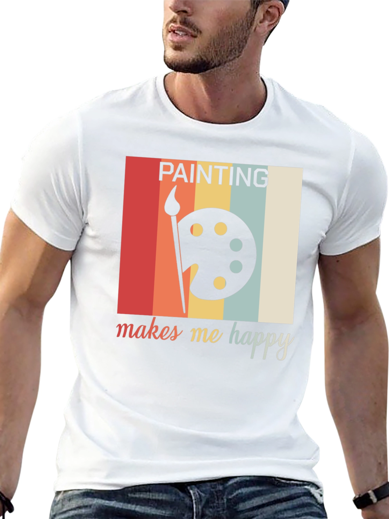 Painting Makes Me Happy Graphic Tee