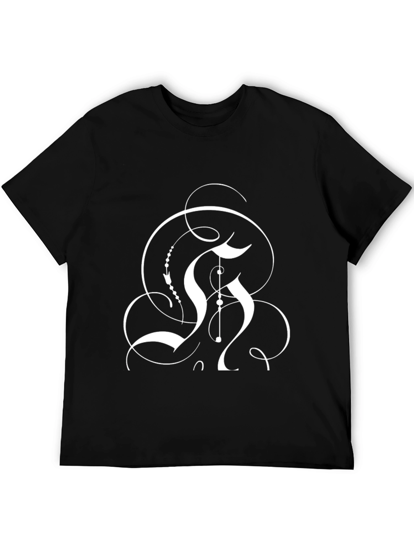 Abstract Graphic Black T-Shirt - Modern Style