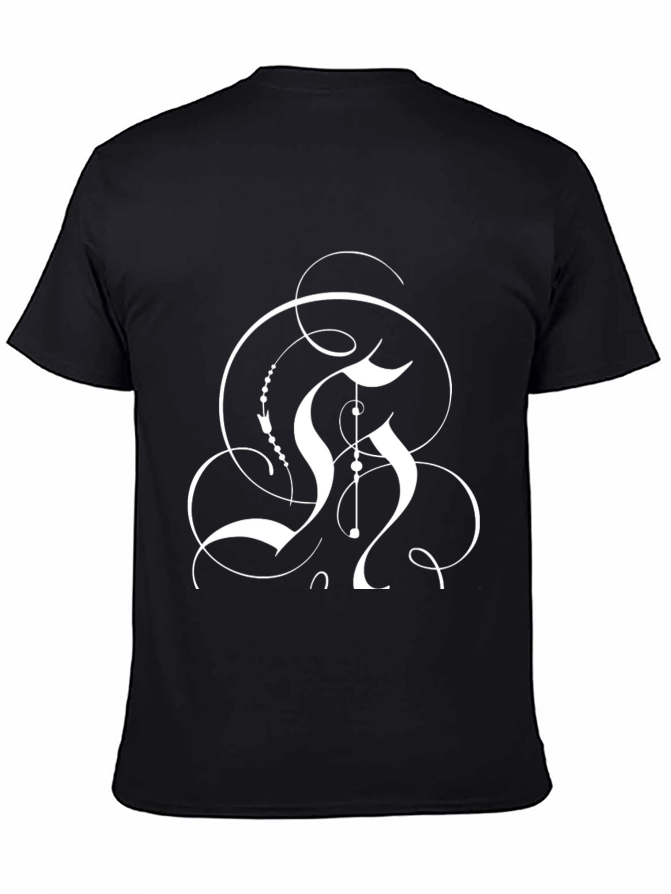 Abstract Graphic Black T-Shirt - Modern Style