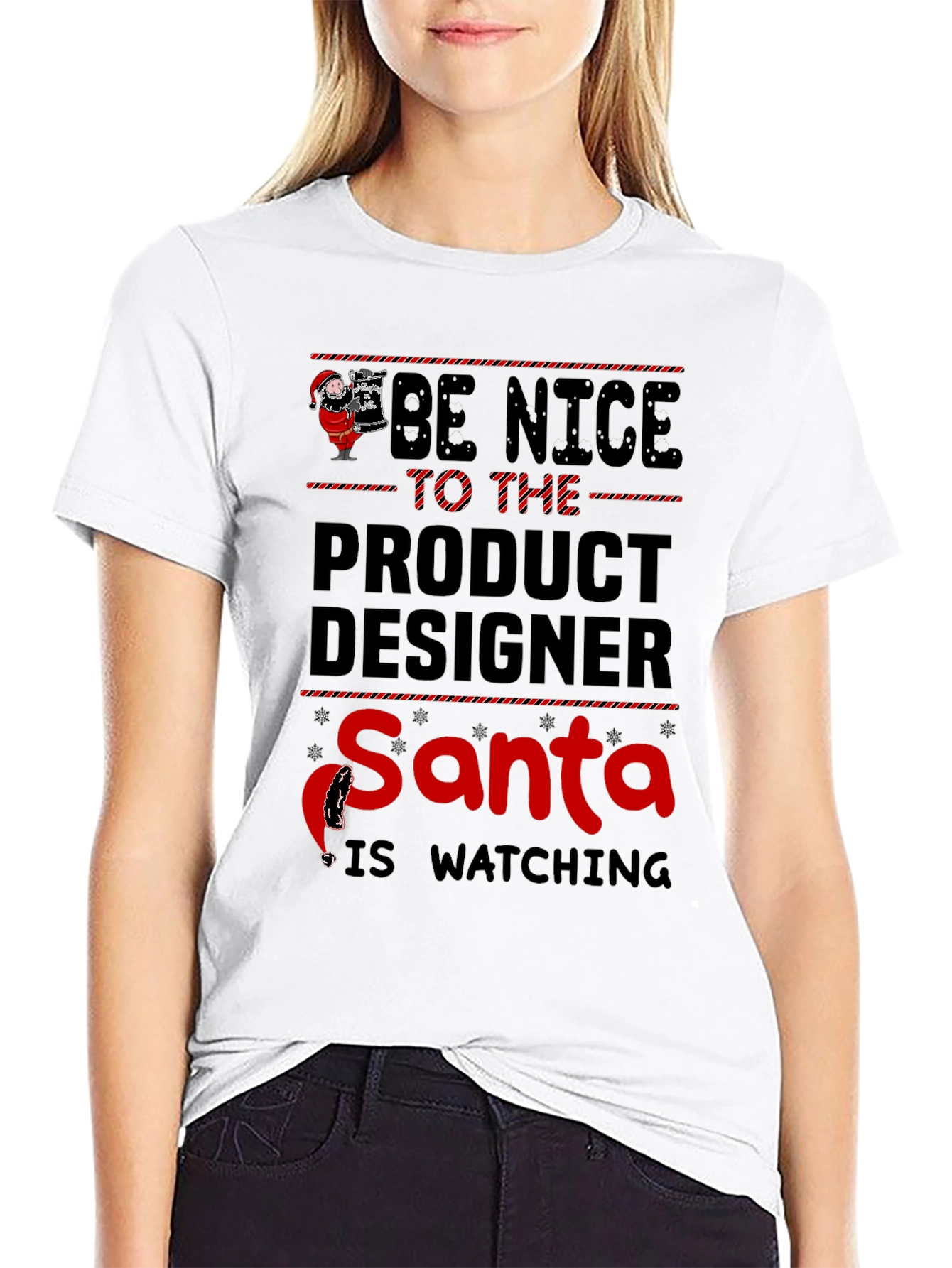 Be Nice to The Product Designer Santa T-Shirt