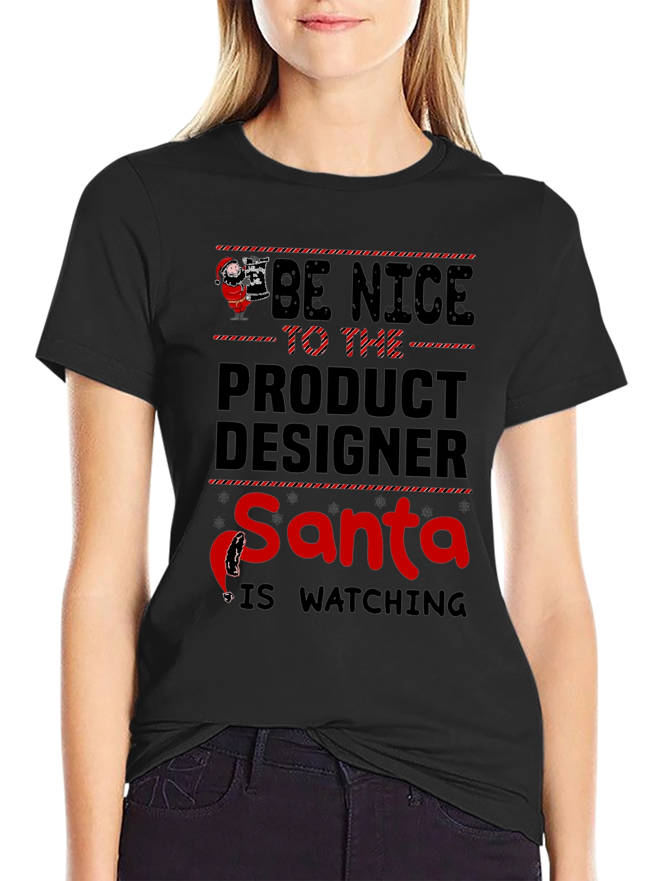 Be Nice to The Product Designer Santa T-Shirt