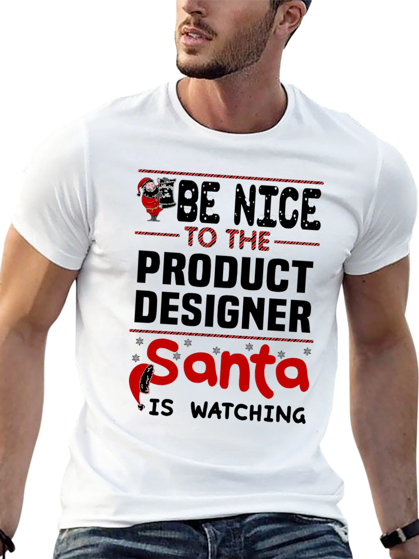 Be Nice to The Product Designer Santa T-Shirt