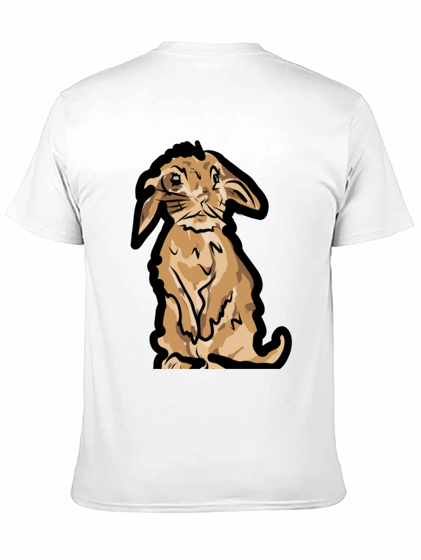 Cute Bunny Graphic T-Shirt - Black