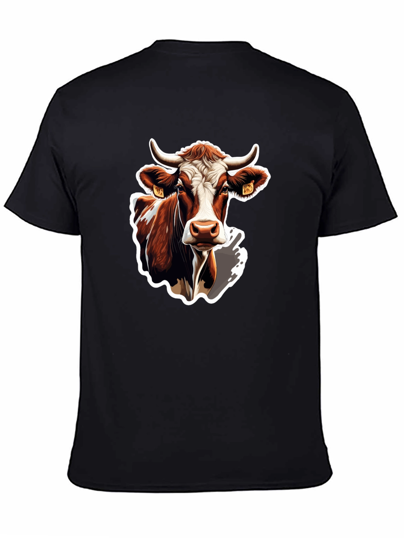 Cow Graphic Black T-Shirt