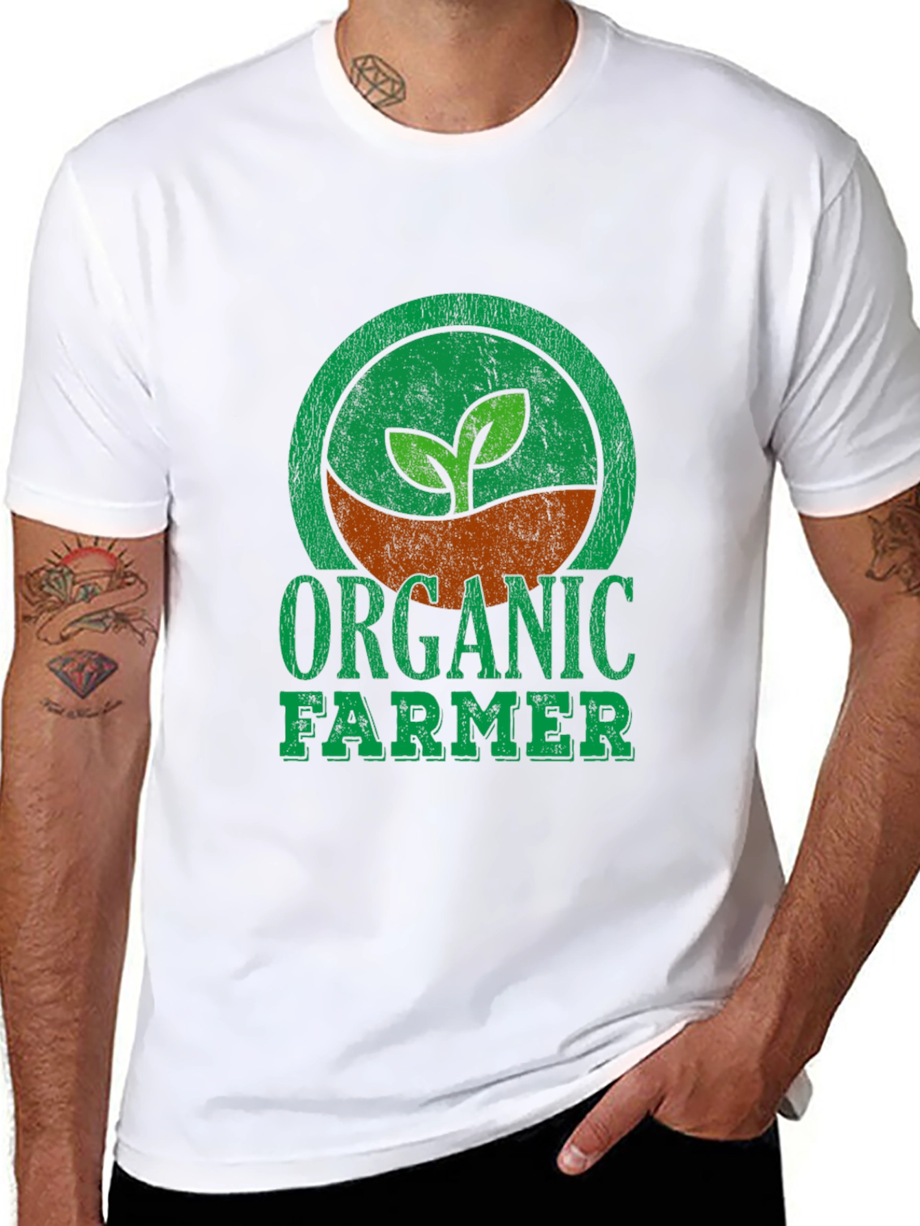Organic Farmer Graphic T-Shirt - Eco-Friendly Cotton