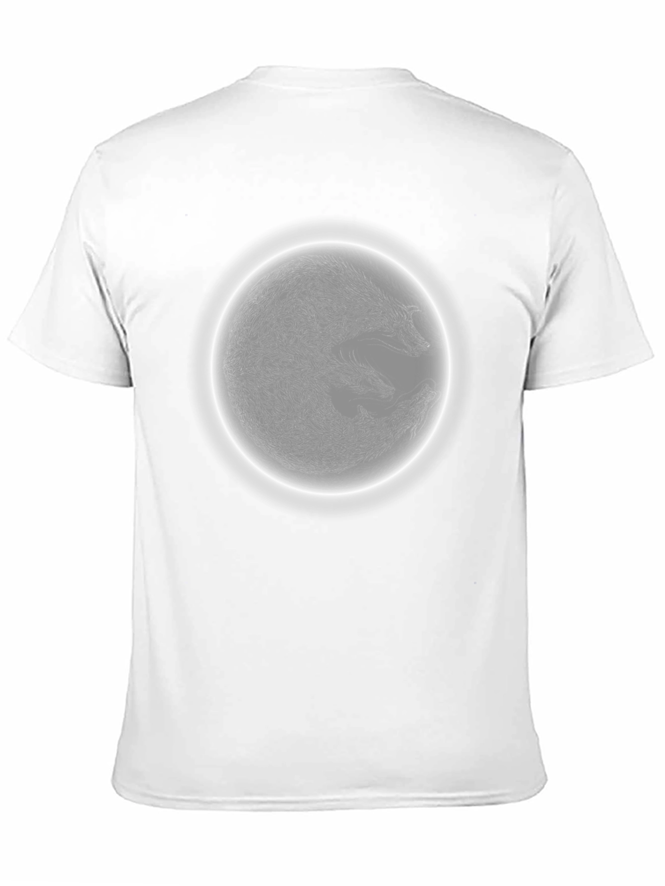 Yin Yang Wolf Moon T-Shirt - Black Graphic Tee
