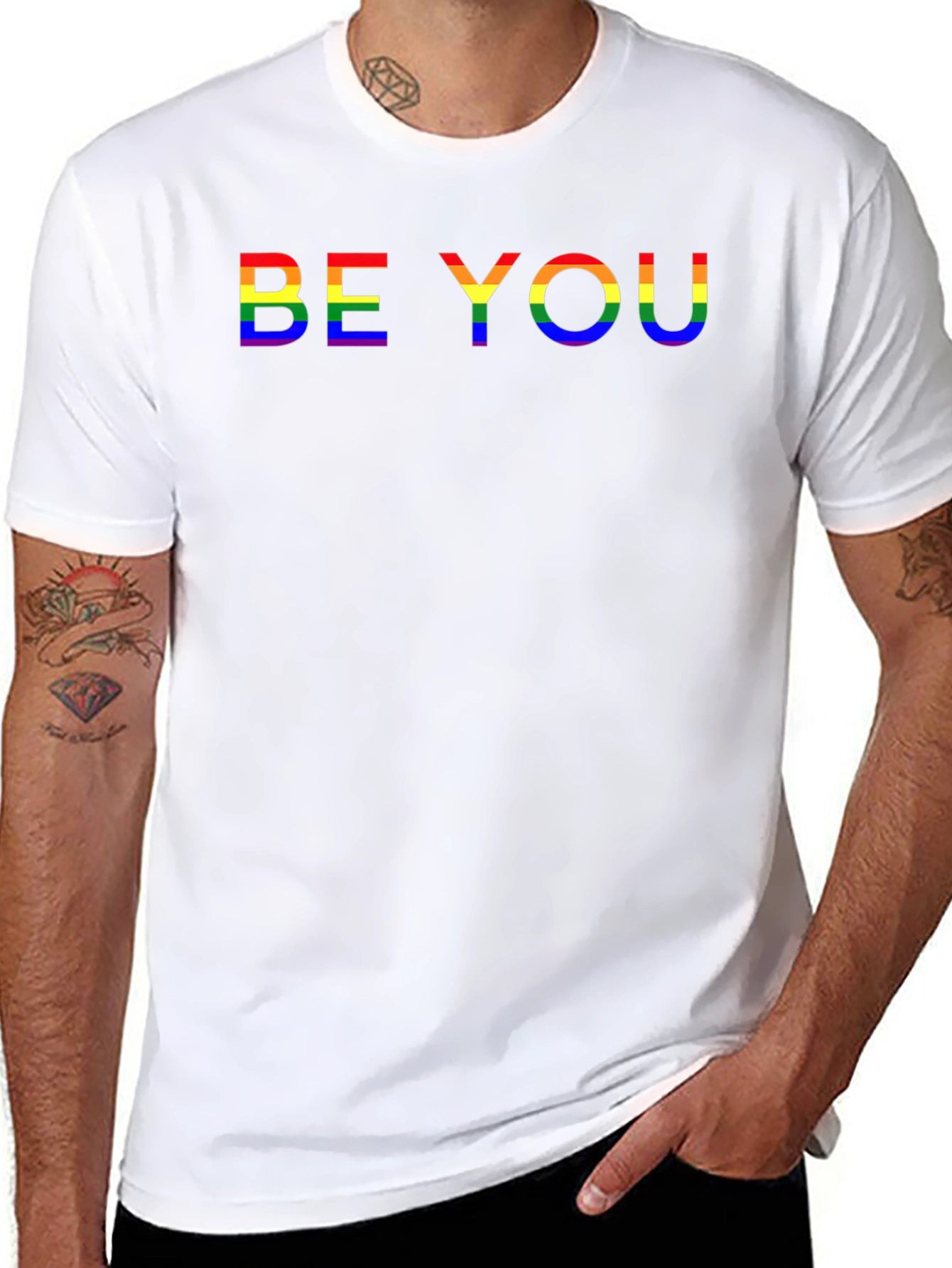 Be You Rainbow Pride T-Shirt - Black LGBTQ Tee